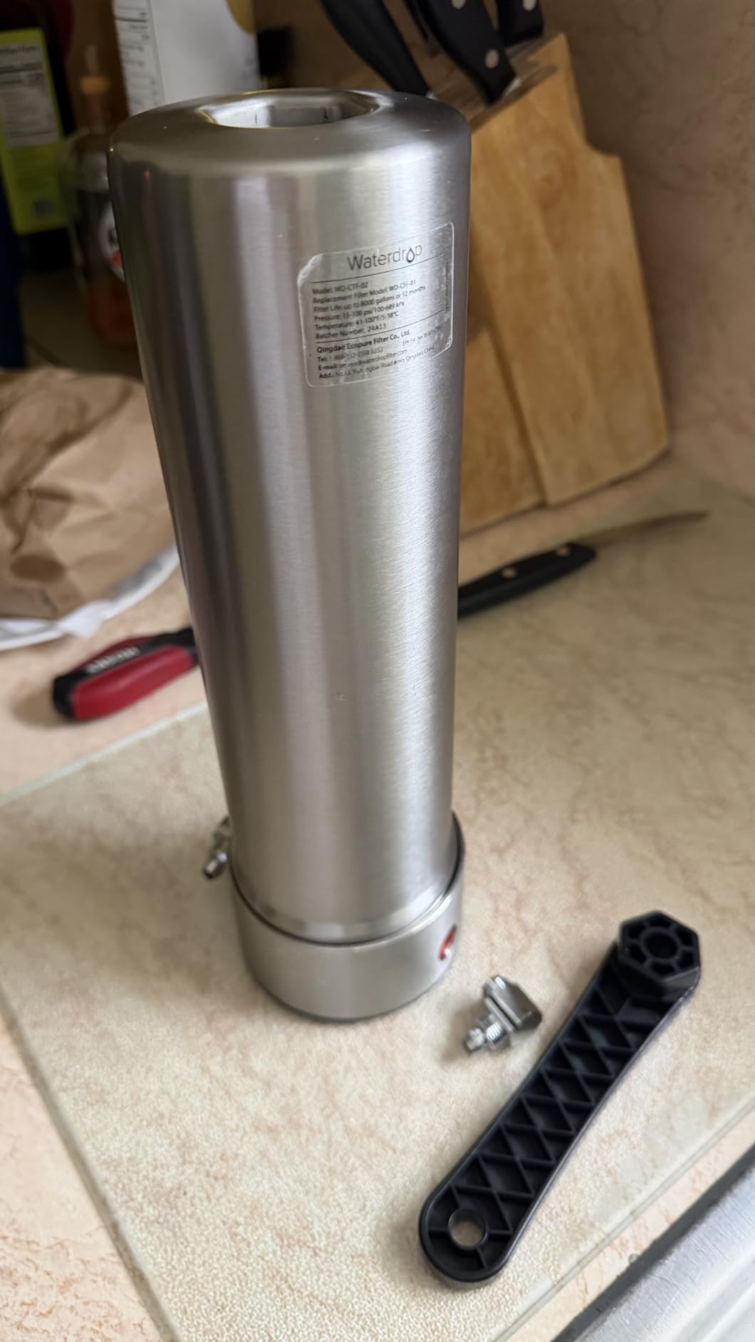 Waterdrop CTF-01 Water Filter for Sink Faucet, Stainless Steel, 1 Filter customer photo 1
