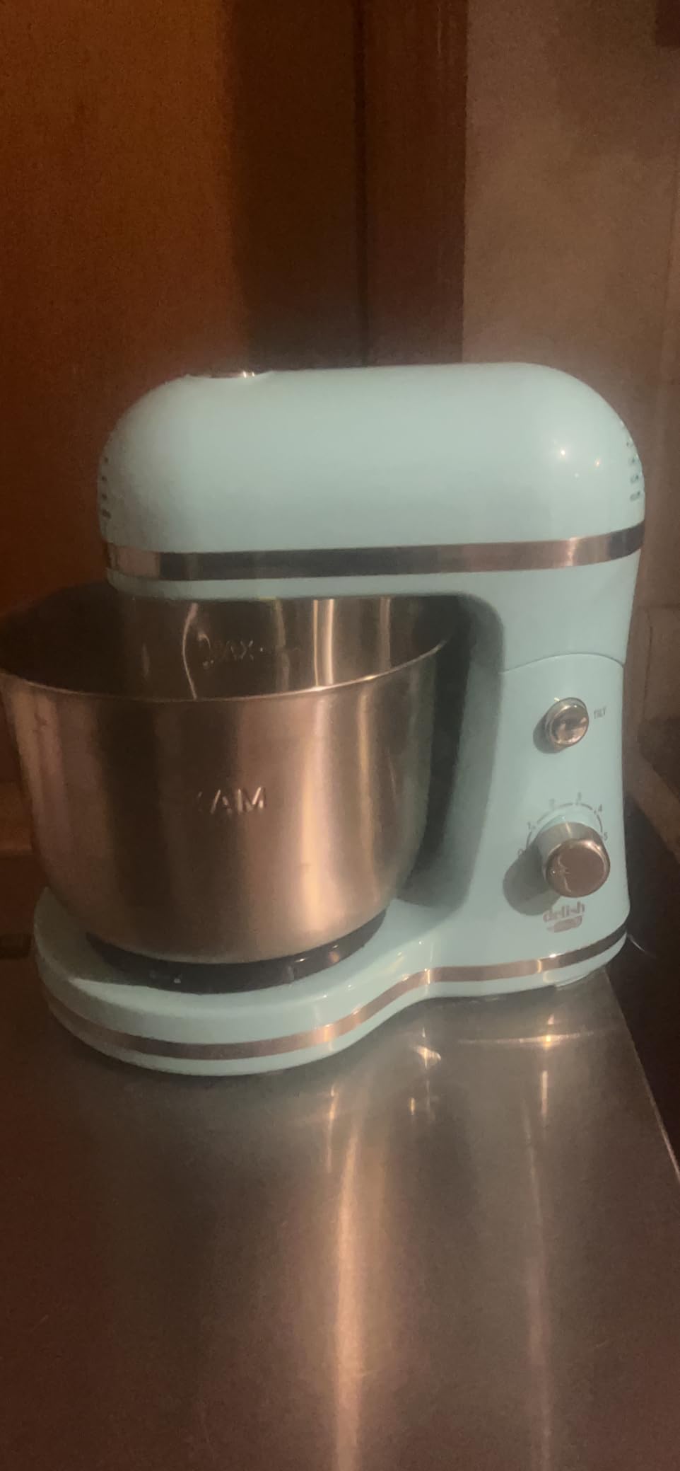 Delish by Dash Stand Mixer - Compact Mixer for Everyday Baking - 5-Speed Power with Removable Mixing Bowl - Dough Hooks Included - Aqua, 3.5-Quart customer photo 2