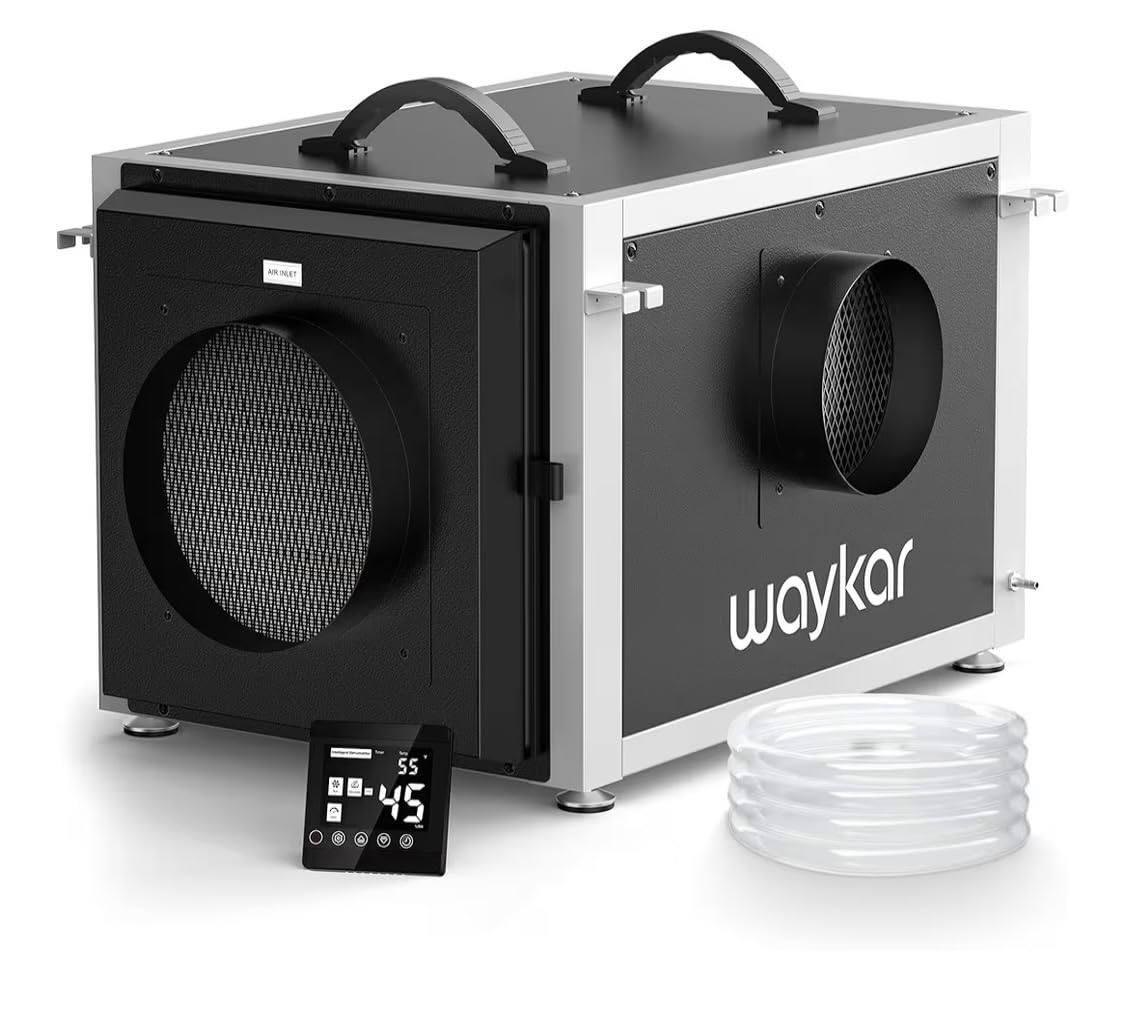 Waykar 158 Pints Crawl Space Dehumidifier with Remote Control, Dual Duct customer photo 2