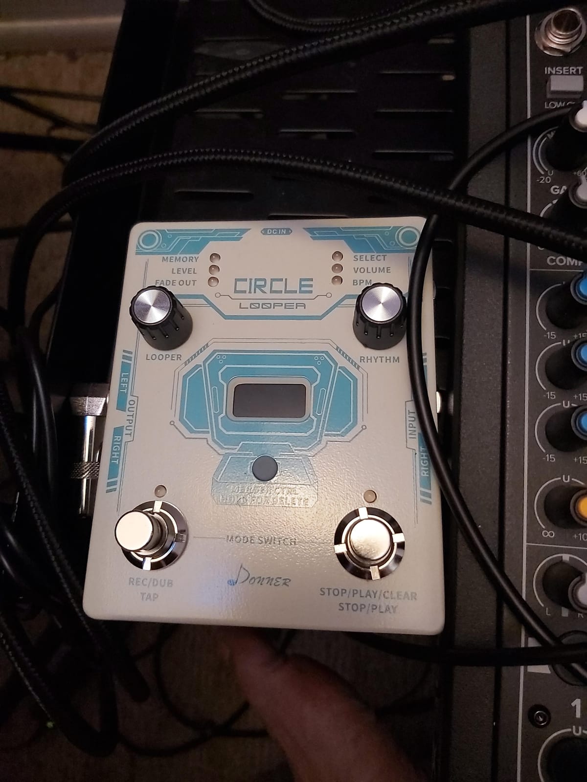 Donner Circle Looper Pedal Drum Machine, 2 in 1 Drum Looper Stereo Guitar Loop Pedals, 40 Slots 160 mins Loop with 110 Drum Grooves, Tap Tempo, Fade Out customer photo 1