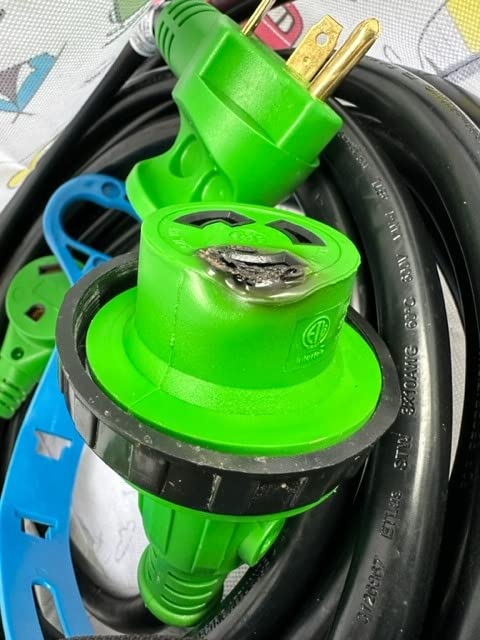 RVMATE 30 Amp 50 Feet RV Lockable Power Extension Cord | TT-30P to L5-30R, Easy Plug-in Handle, LED Indicator, 10 AWG, ETL Listed customer photo 1
