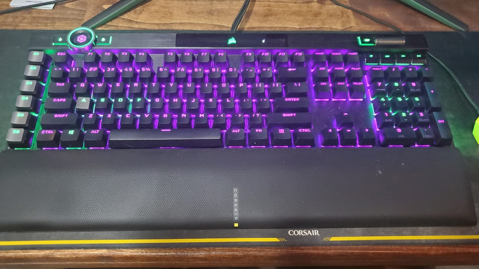 Corsair K100 RGB Optical-Mechanical Wired Gaming Keyboard - QWERTY US Layout, OPX Switches - PBT Double-Shot Keycaps - Elgato Stream Deck and iCUE Compatible - Black customer photo 2