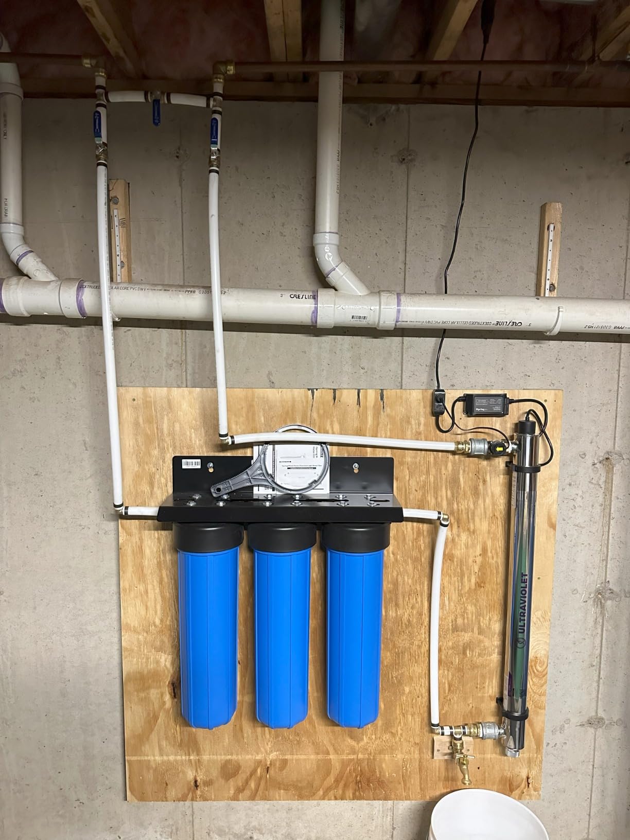 iSpring UVF55FS Whole House UV Water Filter, 1