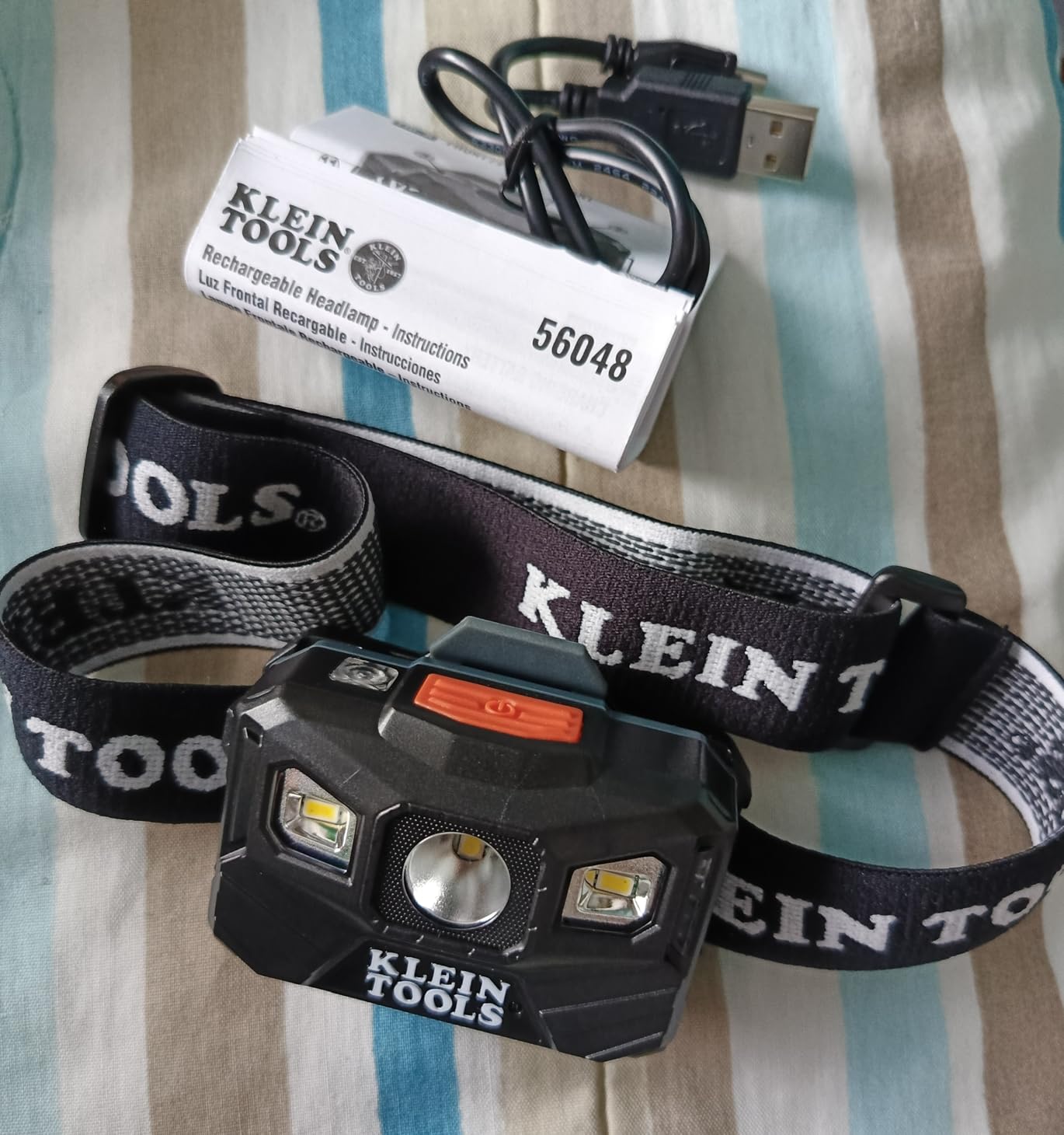 Klein Tools 56048 Rechargeable LED Headlamp with Adjustable Fabric Strap customer photo 2