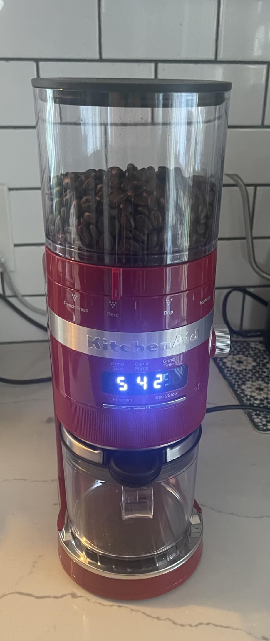 KitchenAid Burr Coffee Grinder, KCG8433, Onyx Black customer photo 1