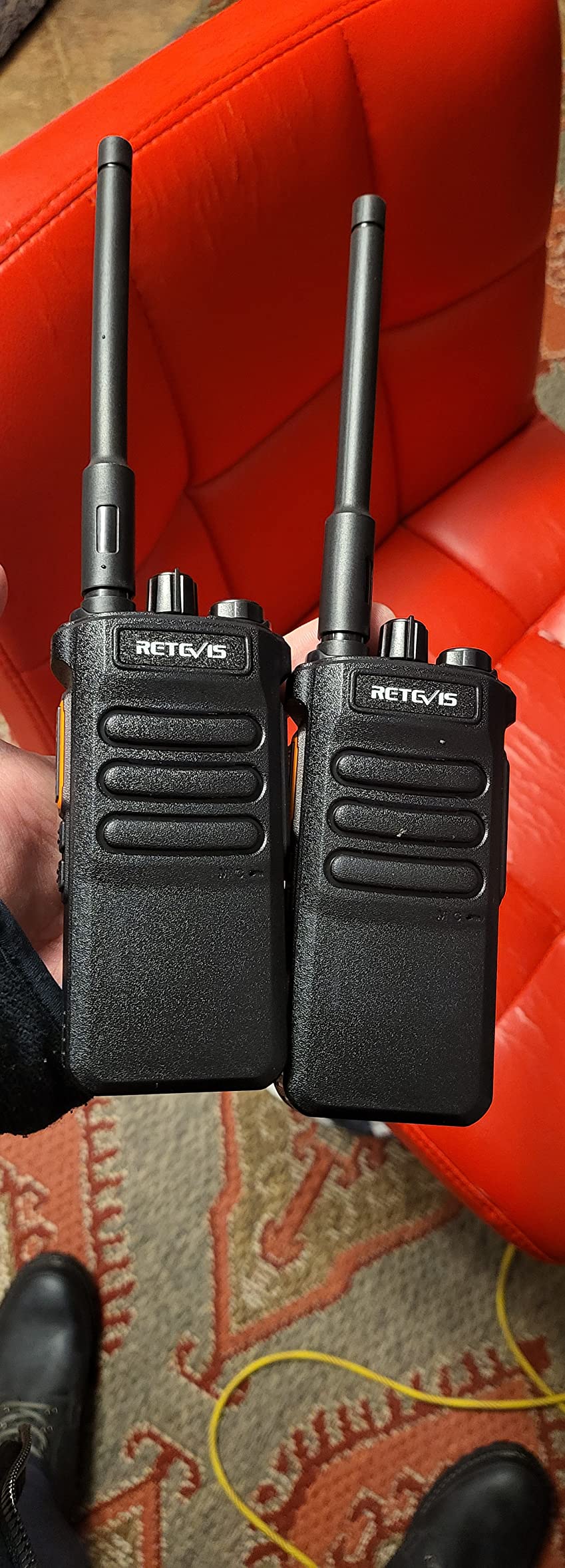 Retevis RT86 2 Way Radio Long Range with Mic for Warehouse, High Power, 4 Pack | Professional Heavy Duty Walkie Talkies, Strong Signal, Rechargeable 16h Long Battery Life, Emergency Alarm, Shockproof, Business customer photo 2