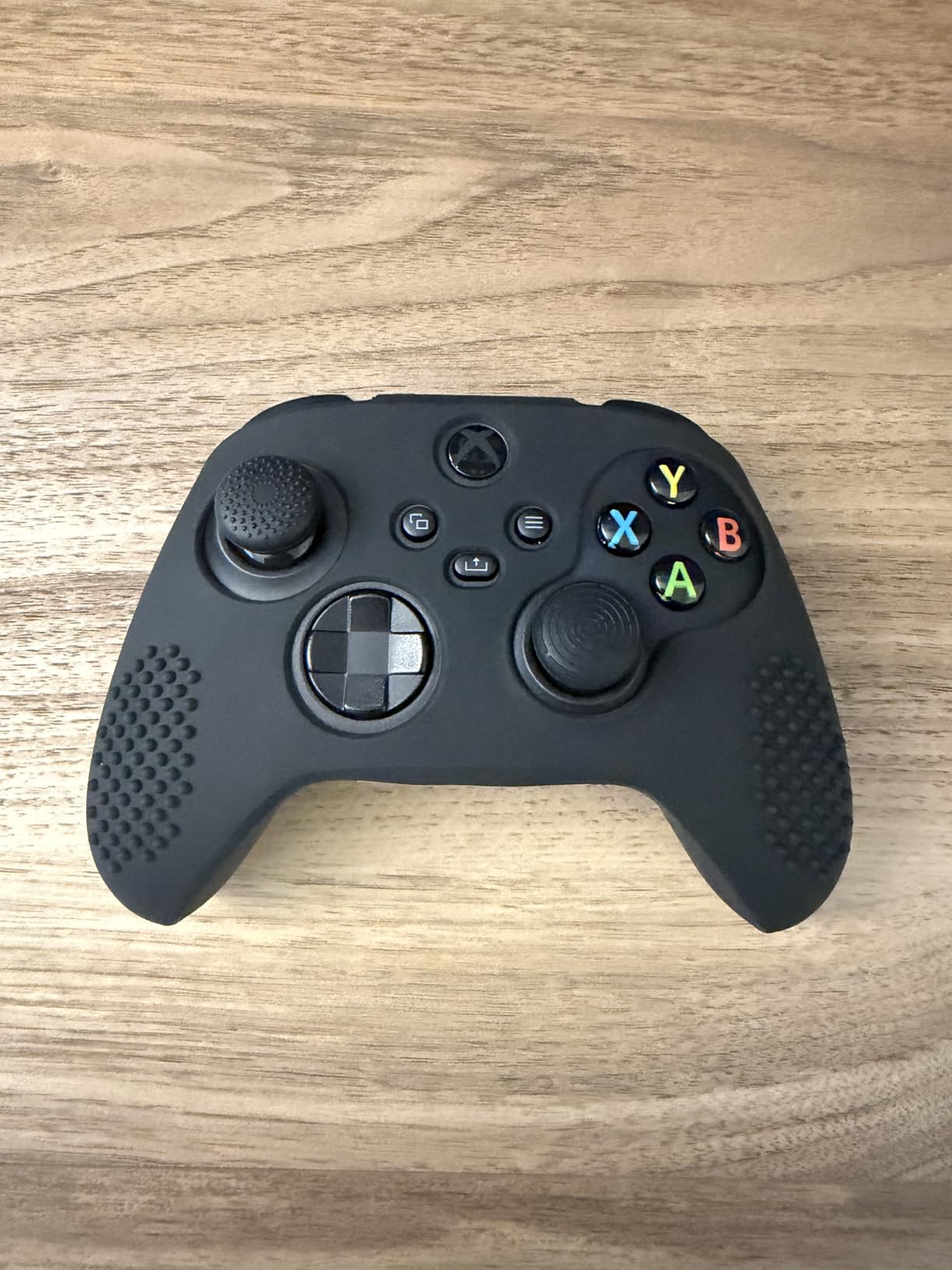eXtremeRate PlayVital Black 3D Studded Edition Anti-Slip Silicone Cover Skin for Xbox Series X/S Controller, Soft Rubber Case Protector for Xbox Core Wireless Controller with 6 Black Thumb Grip Caps customer photo 2