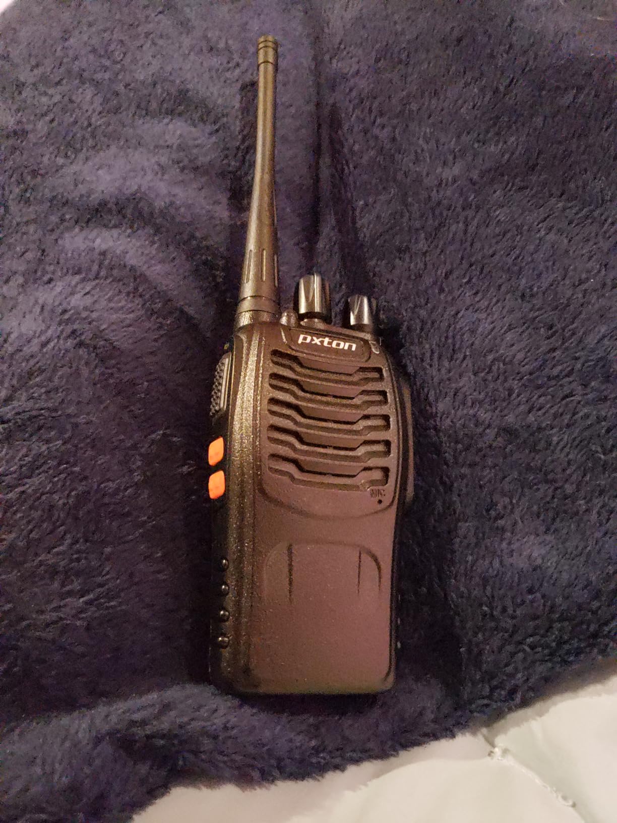 pxton Walkie Talkies Long Range for Adults with Earpieces,16 Channel Walky Talky Rechargeable Handheld Two Way Radios with Flashlight Li-ion Battery and Charger (4 Pack) customer photo 2