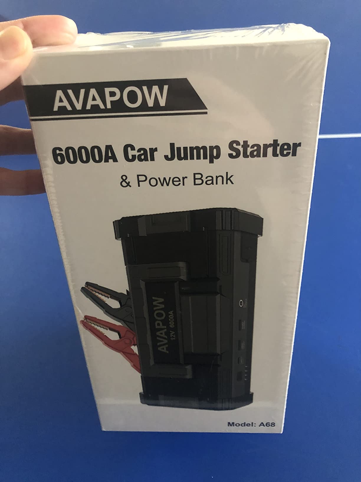 AVAPOW 6000A Car Battery Jump Starter Portable - 12V DC Output for All Gas or up to 12L Diesel, Jump Box for Car Battery with USB3.0 Power Bank, Jump Pack with SOS Light customer photo 2