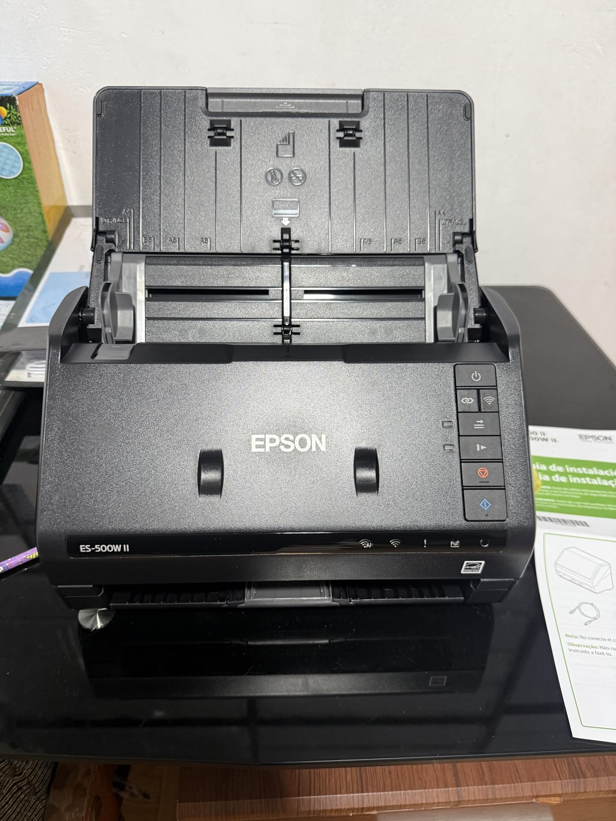 Epson Workforce ES-500W II Wireless Color Duplex Desktop Document Scanner | PC and Mac 50-Sheet Auto Document Feeder 35 ppm Scanning Speed Mobile App Support customer photo 2