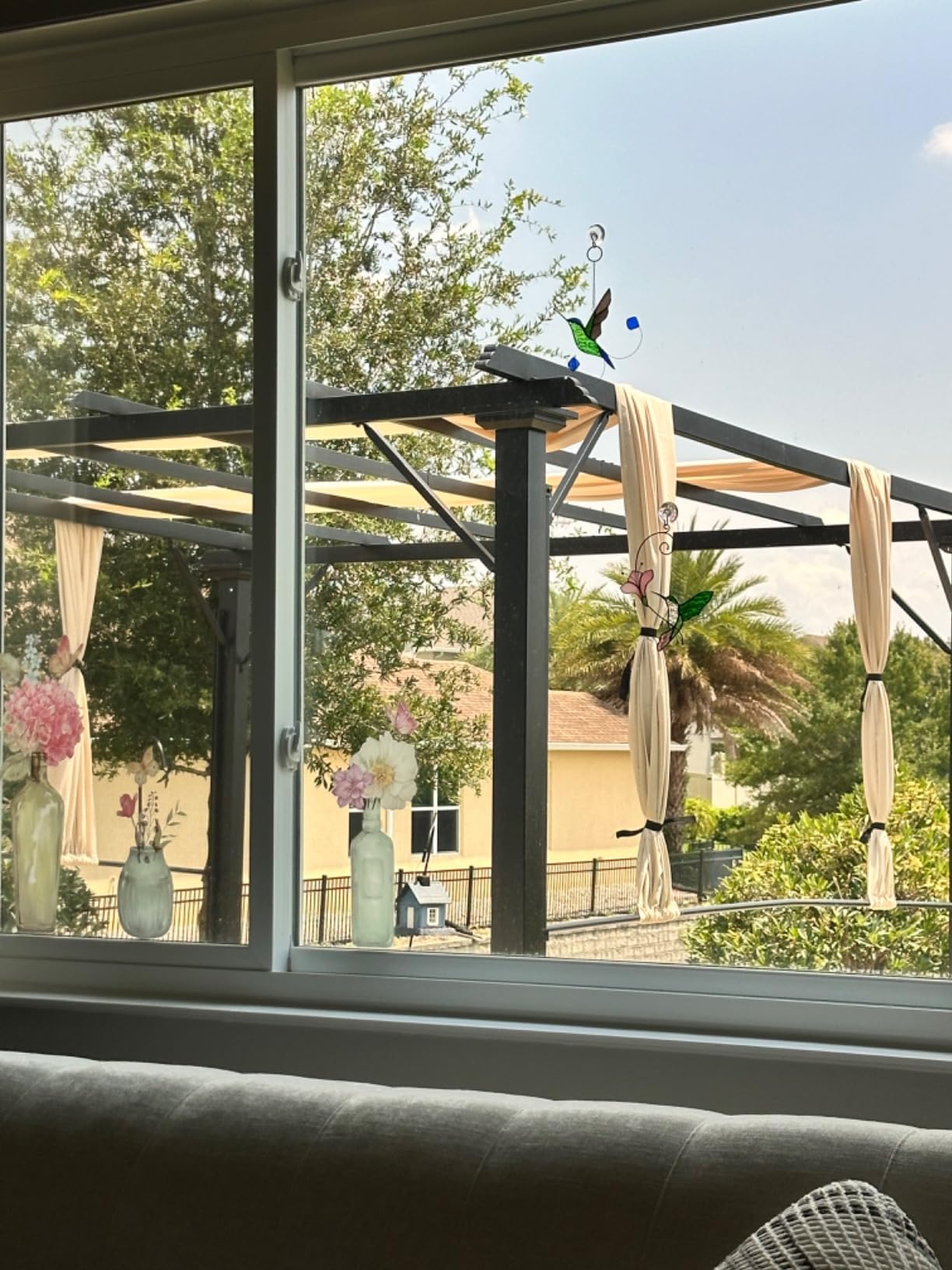 Outsunny 12' x 10' Outdoor Retractable Pergola Canopy with Sun Shade Beige customer photo 2