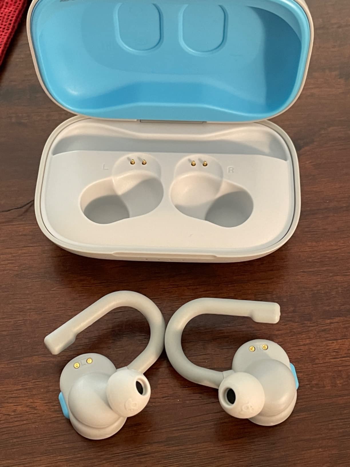 Skullcandy Push Active True Wireless in-Ear Bluetooth Earbud, Use with iPhone and Android with Charging Case and Mic, Great for Gym, Sports, and Gaming, IP55 Water, Dust Resistant - Grey/Blue customer photo 1