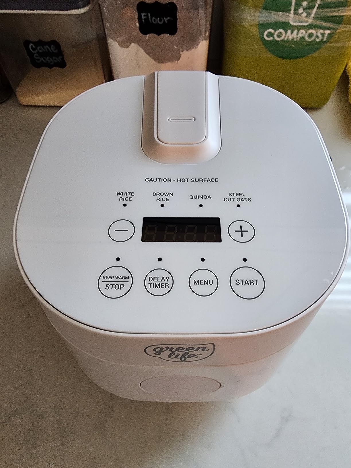 GreenLife Digital Rice Cooker, 2-Cups Uncooked/4-Cups Cooked, White customer photo 2