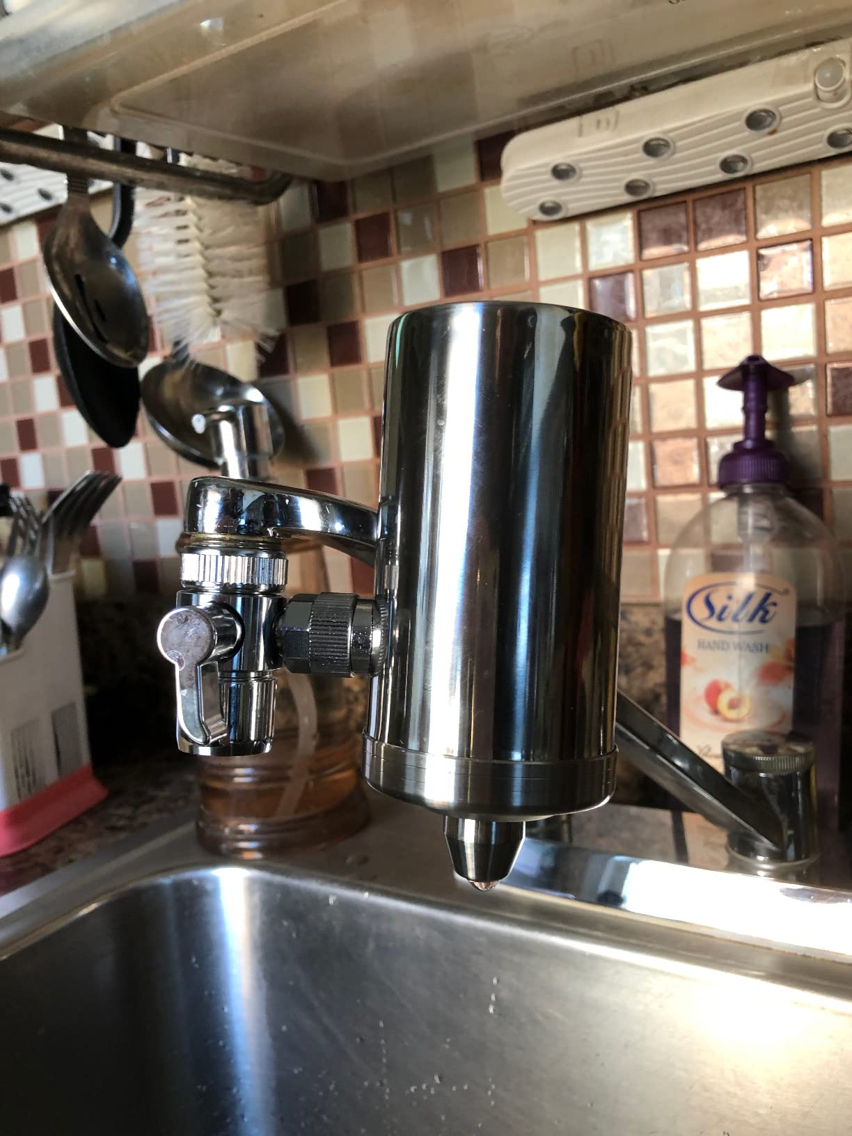 1200 Gallons Faucet Water Filter, 2.2 GPM Outlet Flow Rate Tap Water Filter, Six Improvements Water Faucet Filtration System, Removes Chlorine, Lead, Sediments, Bad Taste and More customer photo 1
