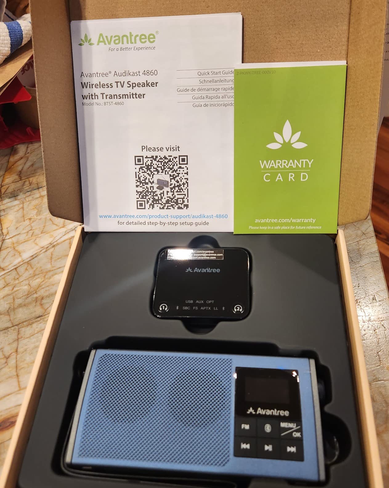 Avantree Wireless Portable TV Speaker & FM Radio 2-in-1, with Low Latency Bluetooth TV Transmitter, Ideal for Seniors, Hard of Hearing - Audikast 4860 customer photo 2