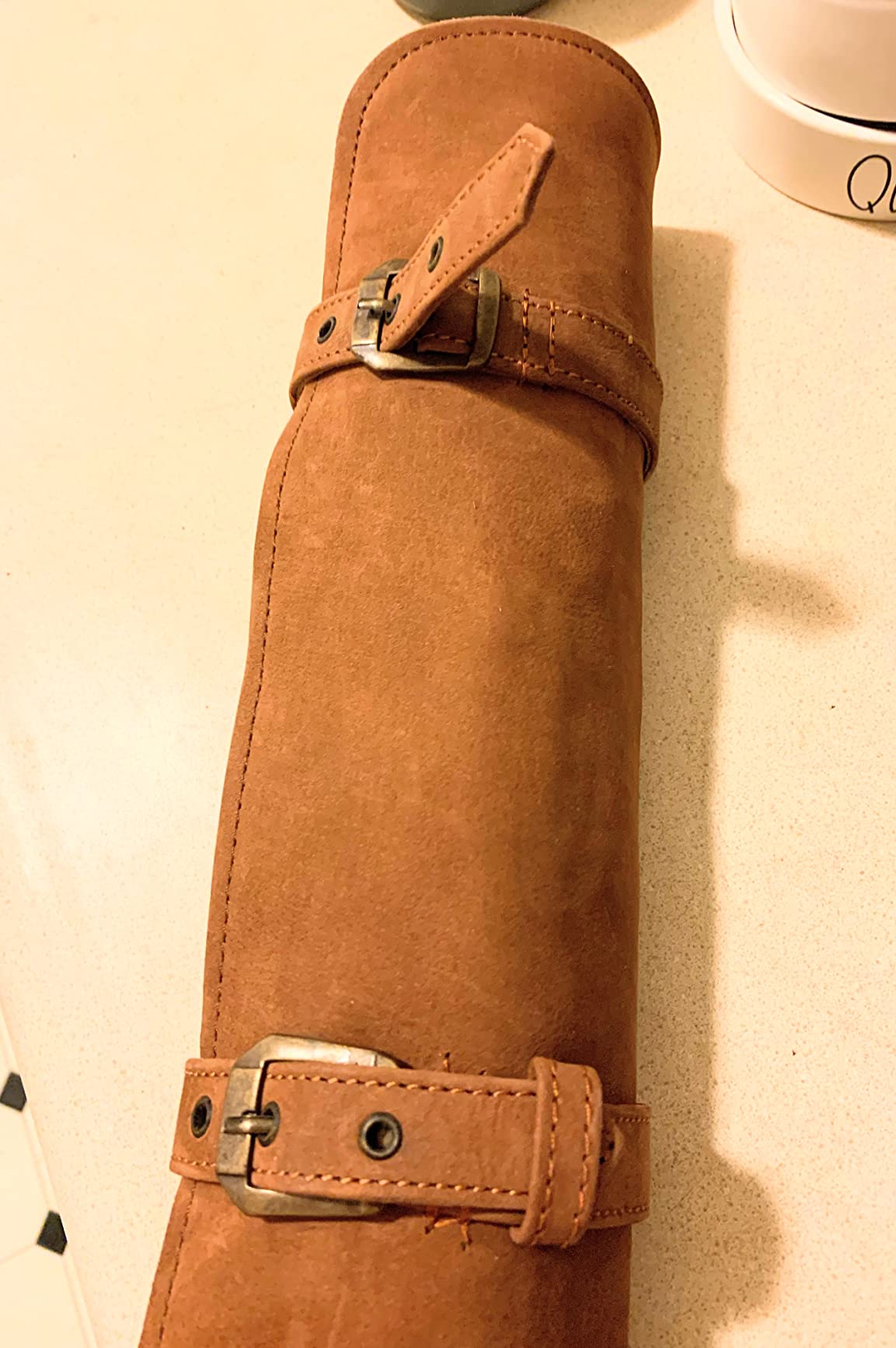 Knife Roll Bag Genuine Leather – Chef`s knife bag 7 slots – Leather Knife Case Sam customer photo 2