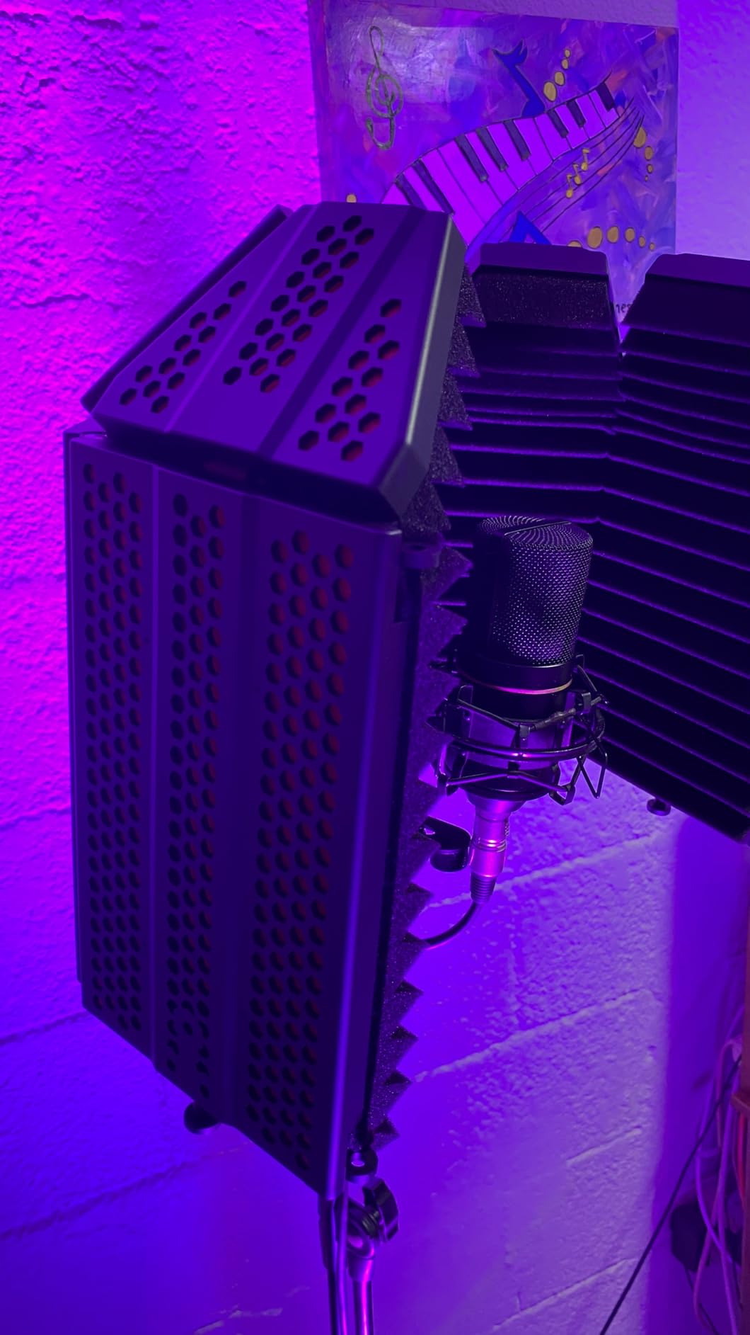 XTUGA MIS01 Recording Microphone Isolation Shield, 3 Panels Soundproof Foam customer photo 1