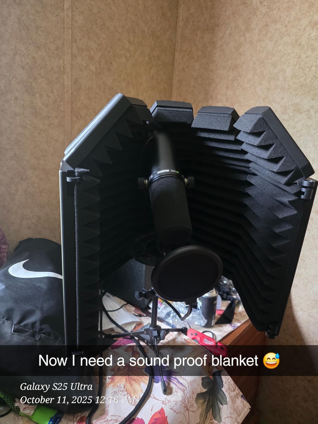 XTUGA MIS01 Recording Microphone Isolation Shield, 3 Panels Soundproof Foam customer photo 2