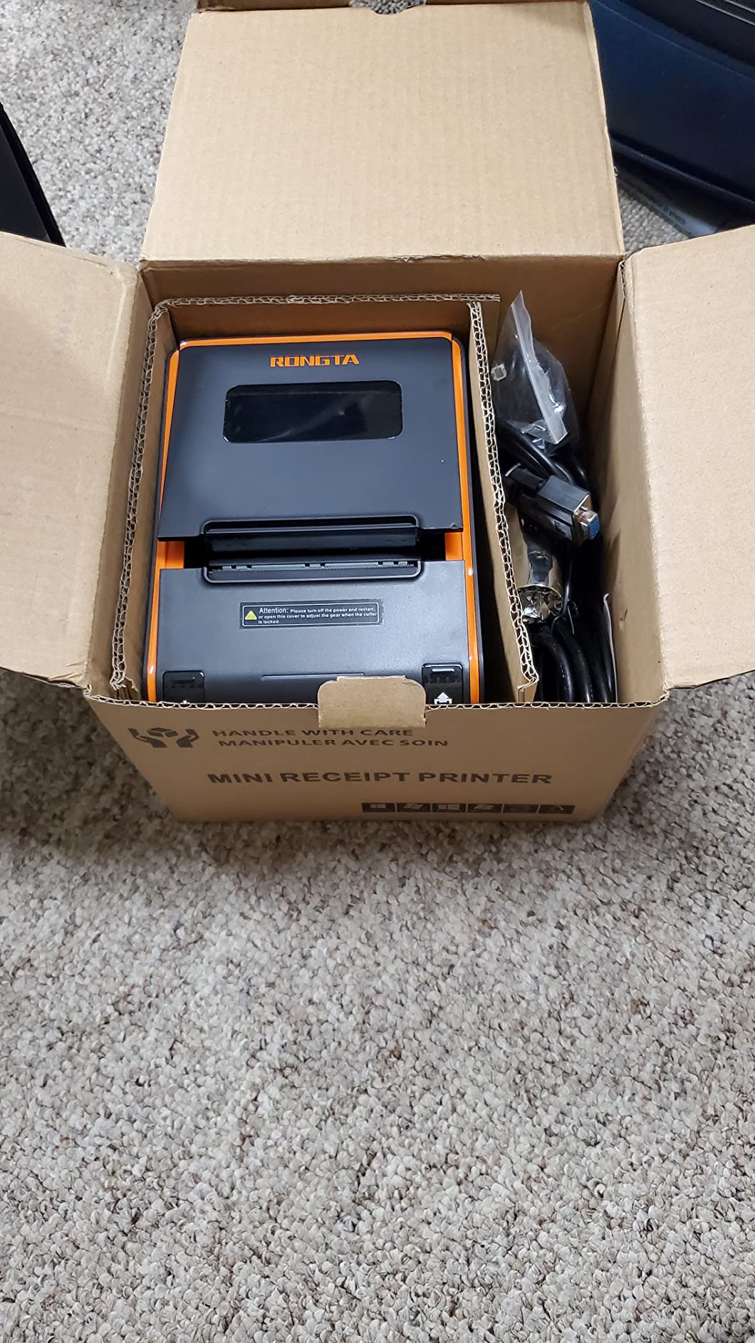 Rongta POS Printer, 80mm Direct Thermal Receipt Printers with Auto Cutter, USB Serial Ethernet Interface, Support Windows/Mac/Linux Cash Drawer, Restaurant Kitchen Printer for ESC/POS (RP332) customer photo 1