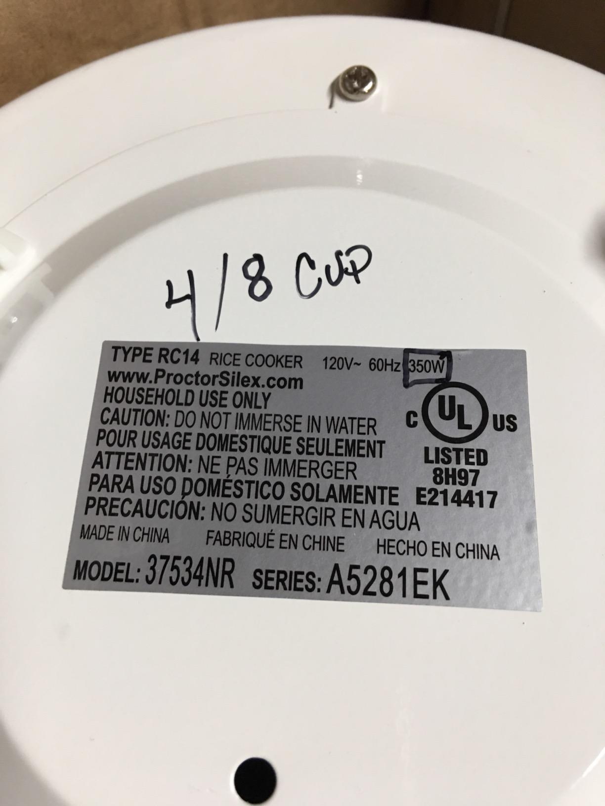 Proctor Silex Rice Cooker & Food Steamer, 30 Cups Cooked (15 Cups Uncooked) customer photo 1