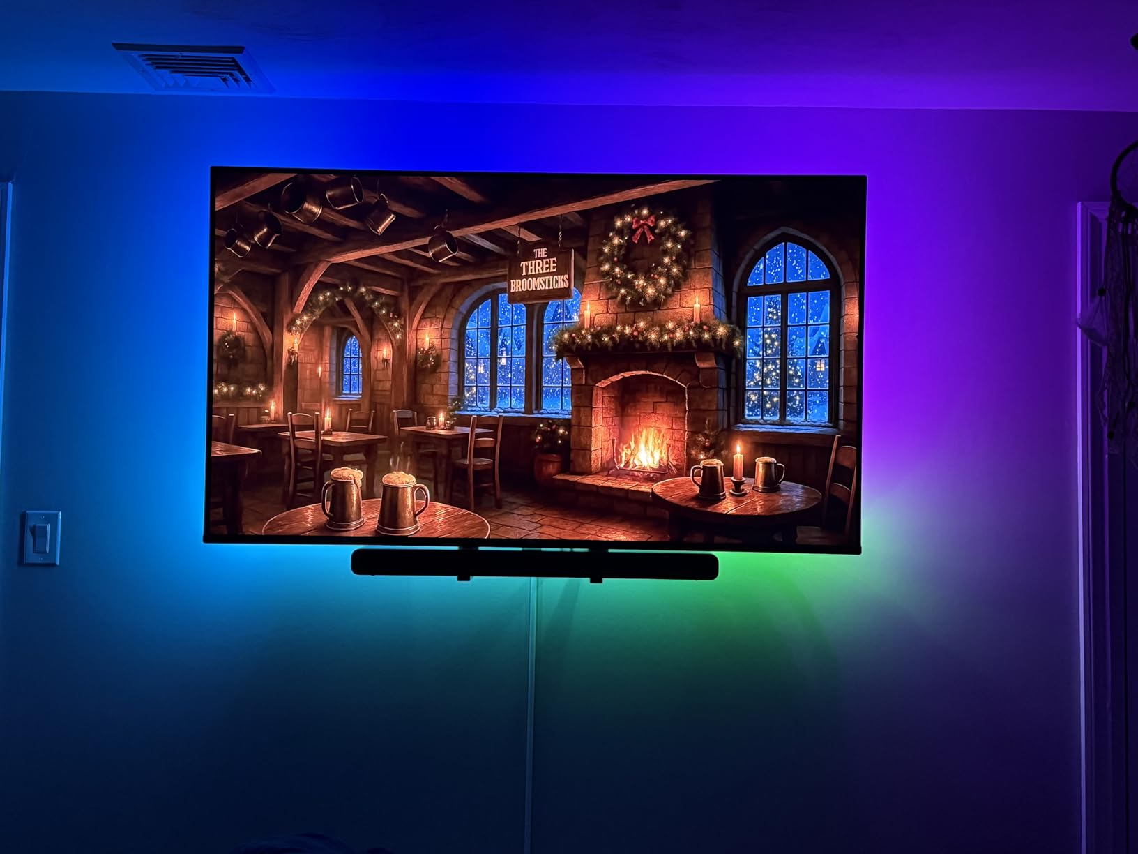 Daymeet LED Lights for TV, 9.8FT RGB TV LED Backlight for 32-43 inch TVs, USB Strip Lights Behind TV, Color Changing Sync with Music, Bluetooth App Controlled Led Lights for Bedroom Gaming Home Decor customer photo 1
