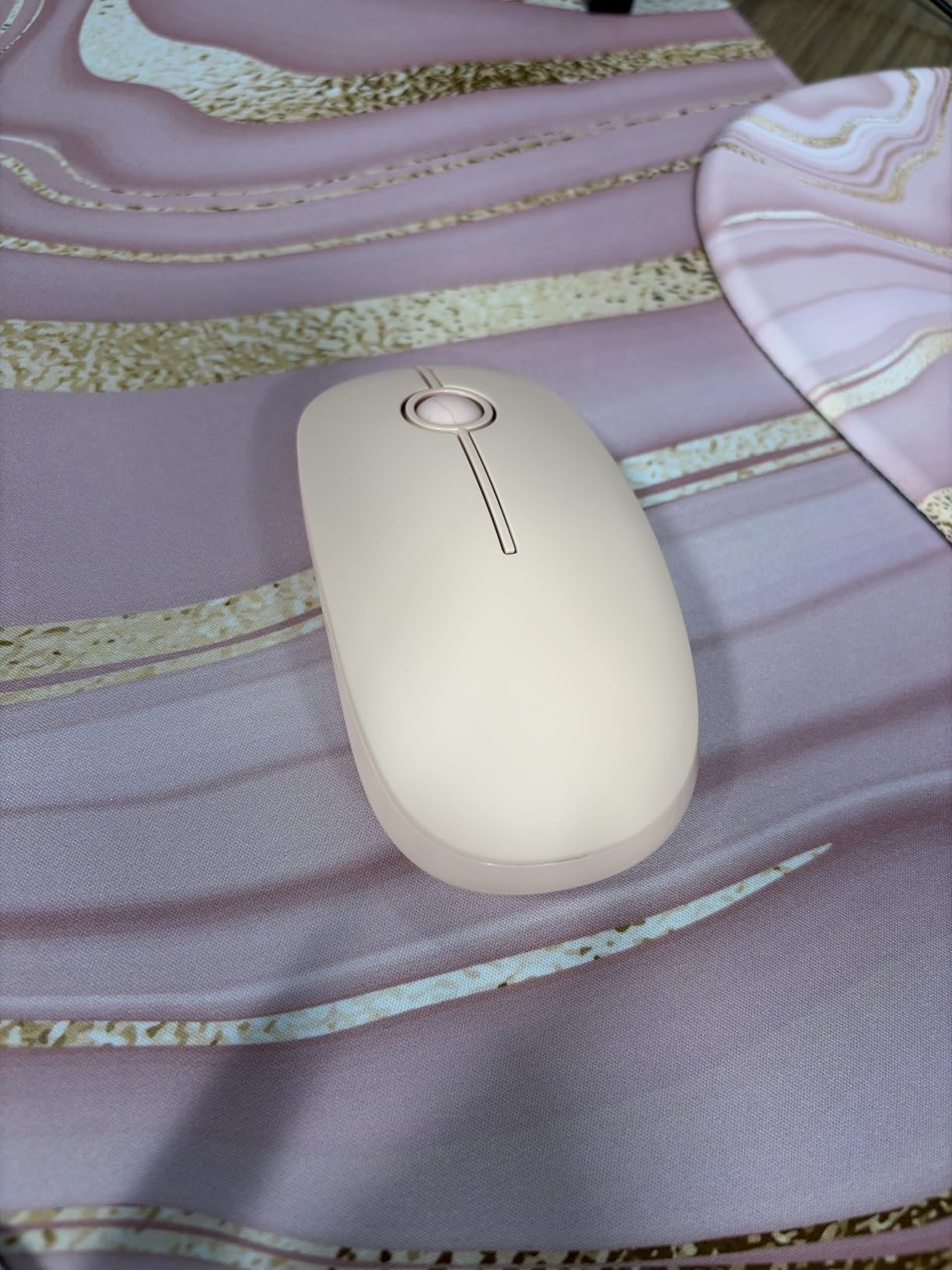 VssoPlor Wireless Mouse, 2.4G Slim Computer Laptop Mouse, Black and Gold customer photo 2