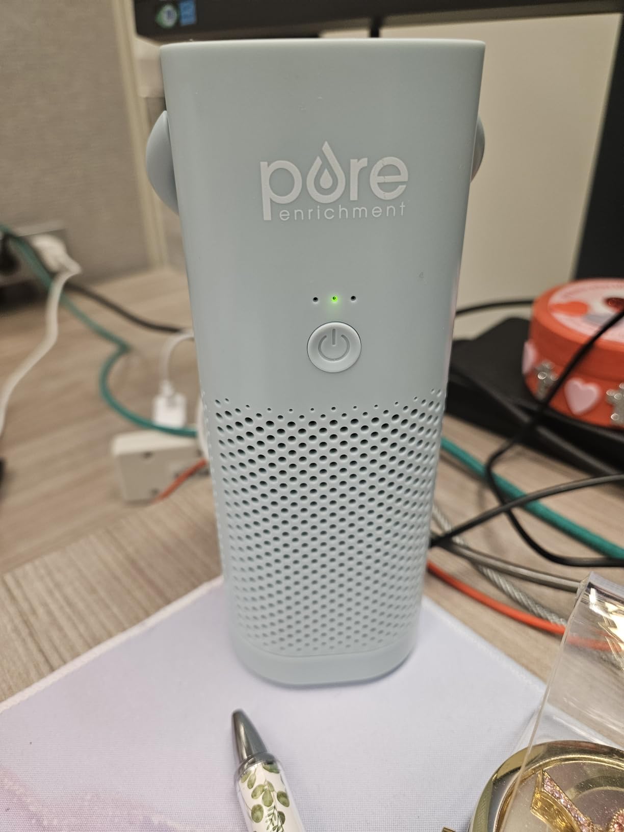Pure Enrichment® PureZone™ Mini Portable Air Purifier - Cordless True HEPA Filter Cleans Air & Eliminates 99.97% of Dust, Odors, & Allergens Close to You - Cars, School, & Office (Starlight Blue) customer photo 2
