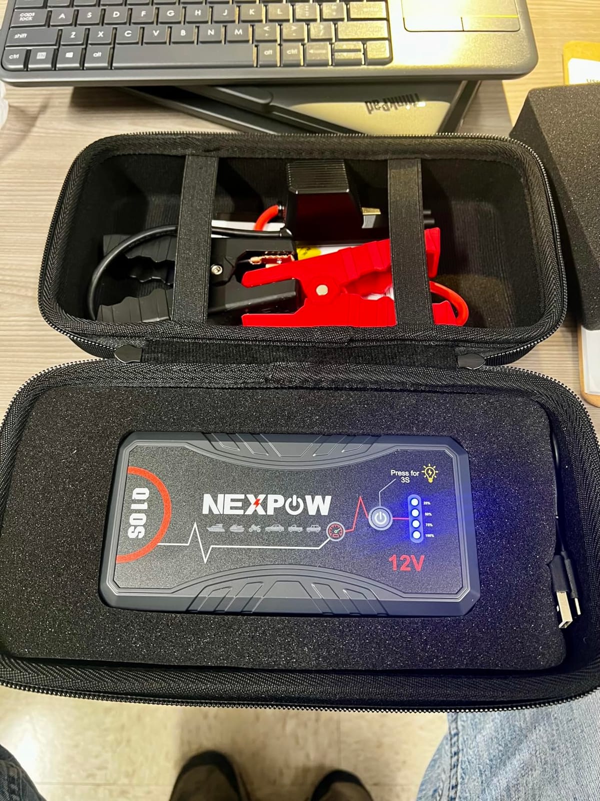 NEXPOW Car Jump Starter 2026 Upgraded Car Battery Jump Starter Pack | 3000A Peak for Up to 9.0L Gas and 7.0L Diesel Engine 12V Battery starter Jumper Cable Portable Lithium Jump Box with USB 3.0 customer photo 1
