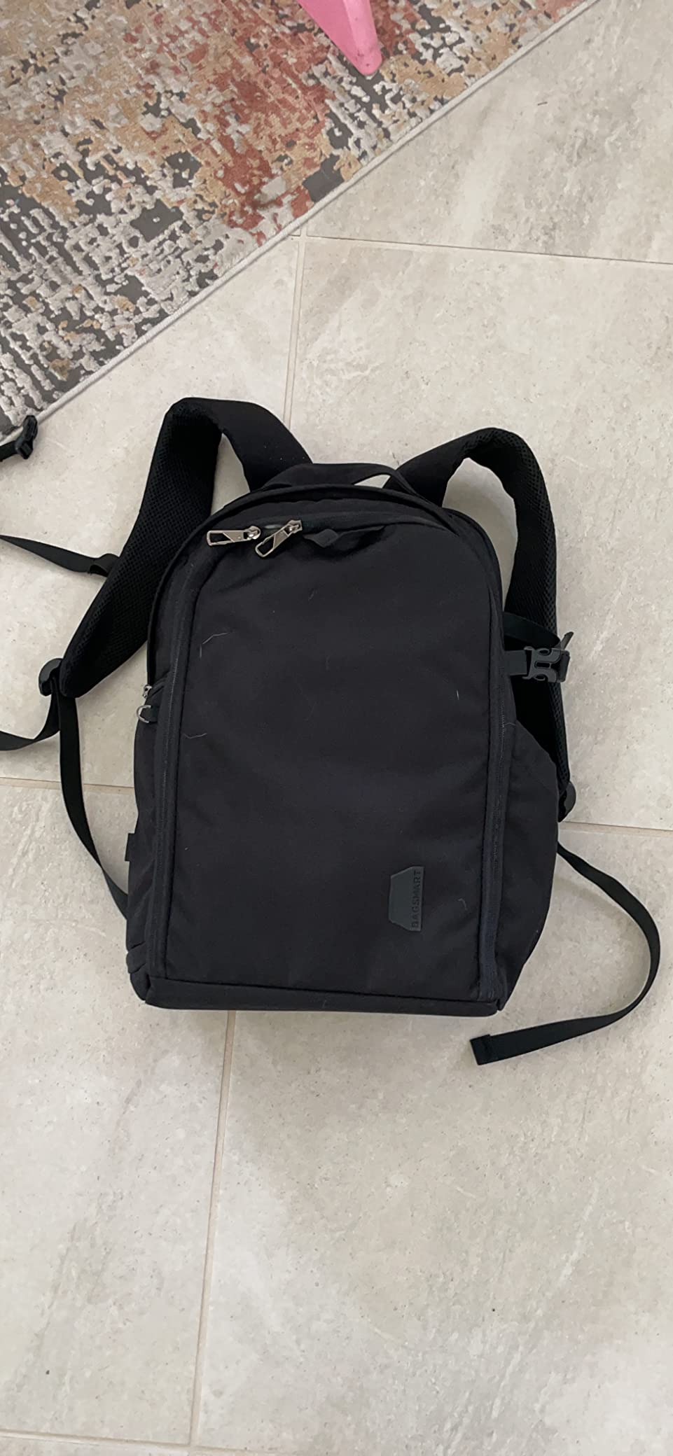BAGSMART Camera Backpack, DSLR SLR Camera Bag Backpack Fits 15.6 Inch Laptop,Anti-Theft Waterproof Camera Case for Photographers,Men Women,with Rain Cover,Tripod Holder,Black customer photo 2