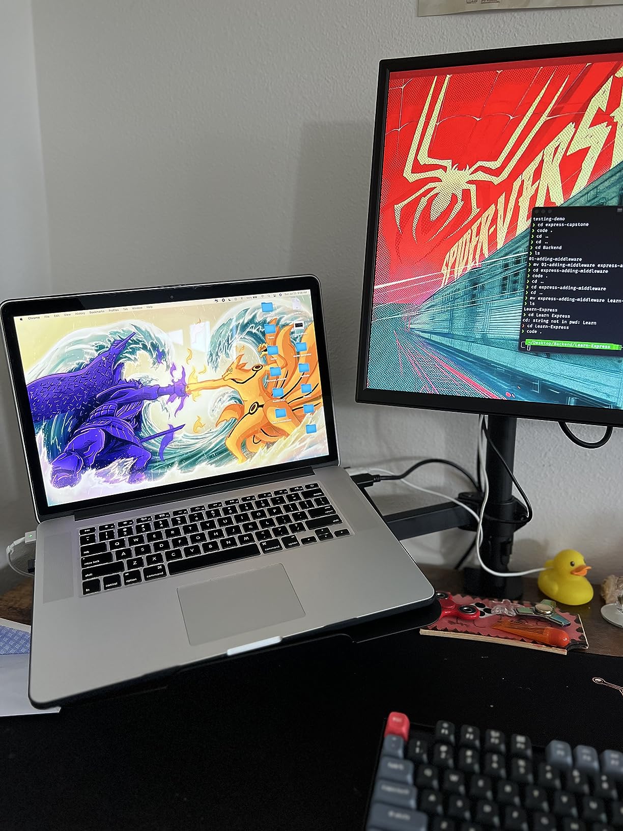 Suptek Monitor and Laptop Mount Holds 13-32 inch Computer Screen, Adjustable Monitor Arm Stand with Laptop Tray for 13-27 inch, Hold 22 lbs, with Clamp and Grommet Mounting Base customer photo 2