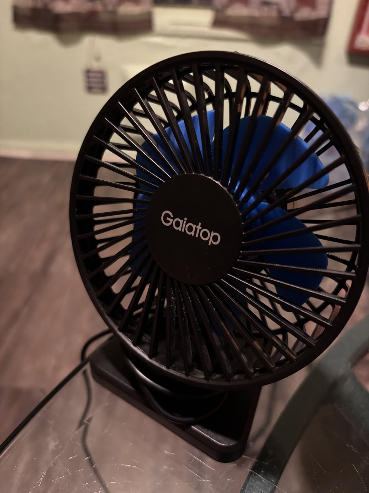 Gaiatop USB Desk Fan, Personal Portable Quiet Small Table Desktop fan customer photo 1