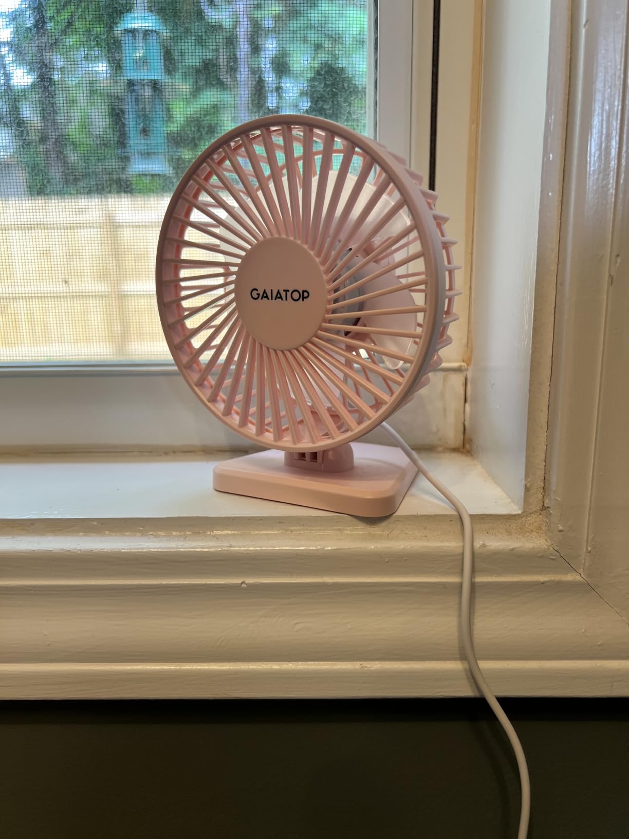 Gaiatop USB Desk Fan, Personal Portable Quiet Small Table Desktop fan customer photo 2