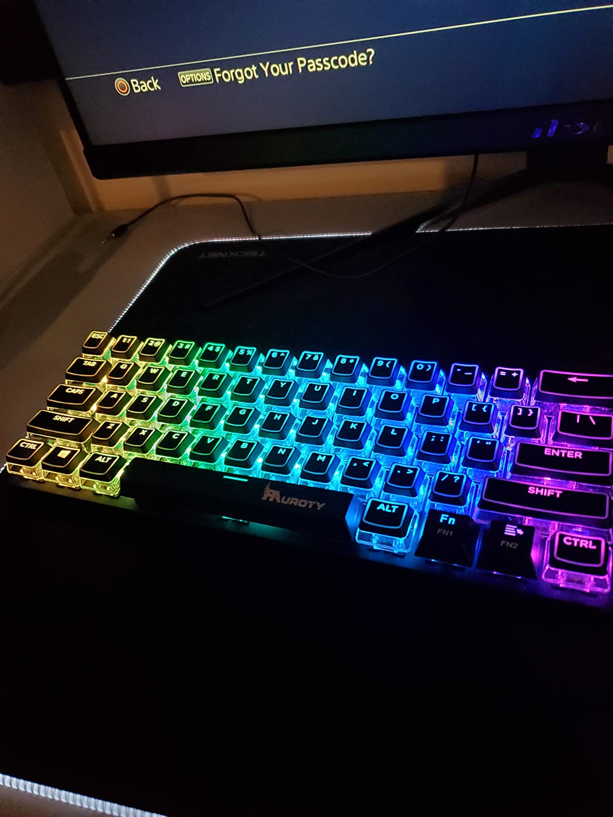 60% Wireless Mechanical Gaming Keyboard, Clicky Blue Switch RGB Backlit | Pauroty Triple Mode 2.4G/USB-C/Bluetooth Gaming Keyboard, 61 Keys Rechargeable Mini Keyboard for iPad Mac PC Xbox customer photo 2