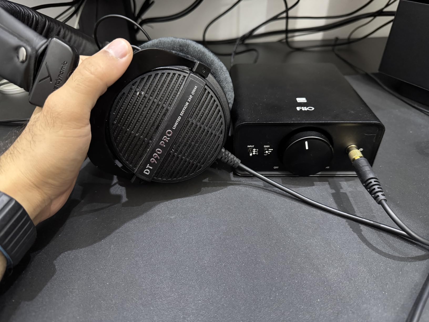 FiiO K5Pro ESS Amplifier Headphone Amps Stereo High Resolution Portable Desktop DAC 768K/32Bit and Native DSD512 for Home Audio/PC 6.35mm Headphone Out/RCA Line-Out/Coaxial/Optical Inputs (Black) customer photo 1