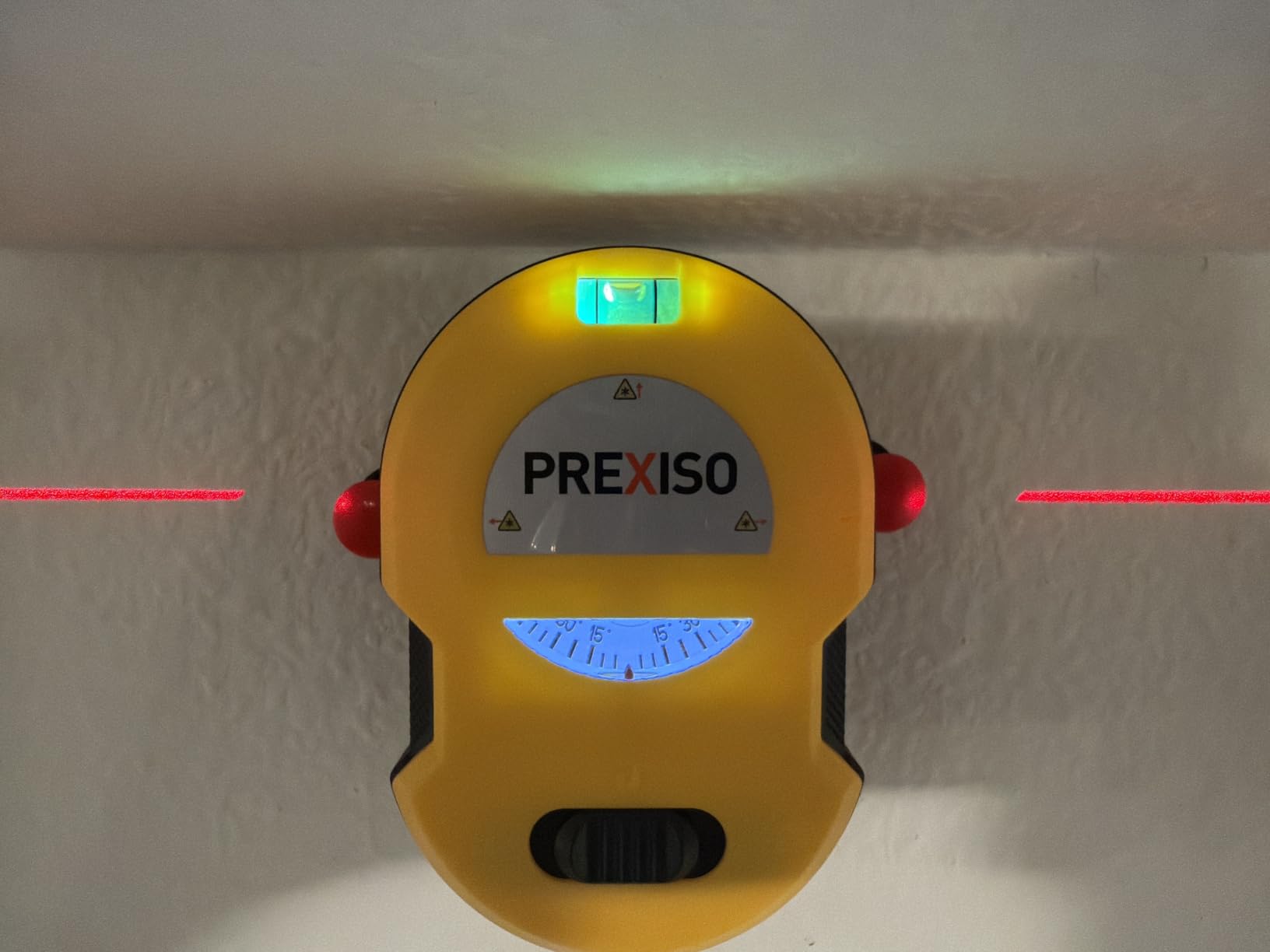 PREXISO Multi Surface Laser Level LED Light Vial, Cross Line Laser customer photo 2