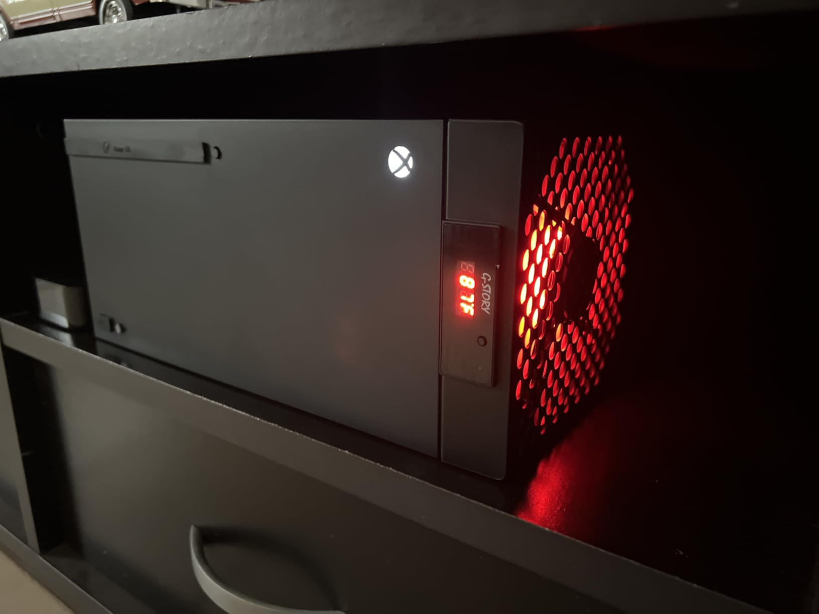 G-STORY Cooling Fan for Xbox Series X, Auto 3 Speed Adjust Temp Display RGB customer photo 1
