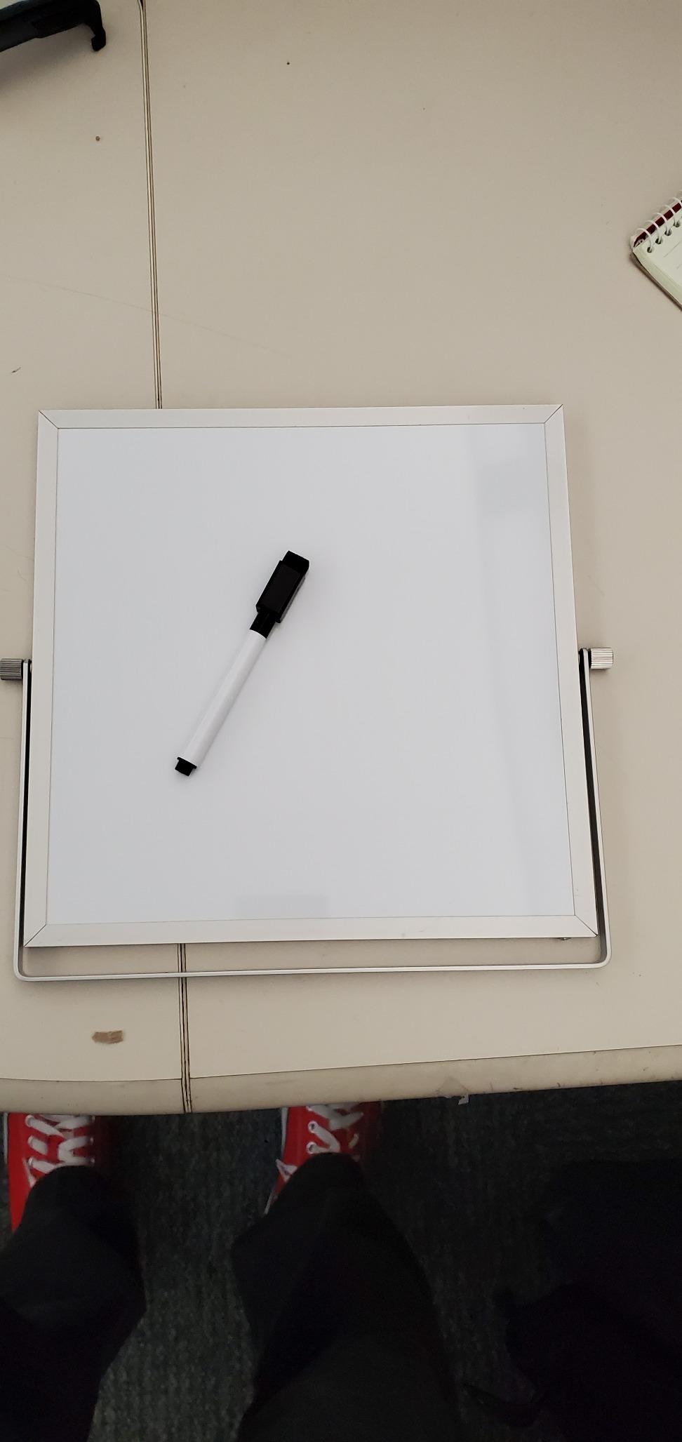 TSJ OFFICE Small White Board - 10 X 10 Inches Silver Framed Dry Erase Board | Magnetic Desktop Whiteboard Stand 360 Degrees Revolving Double Sided for Office, Home, School, with Hooks for Wall customer photo 1