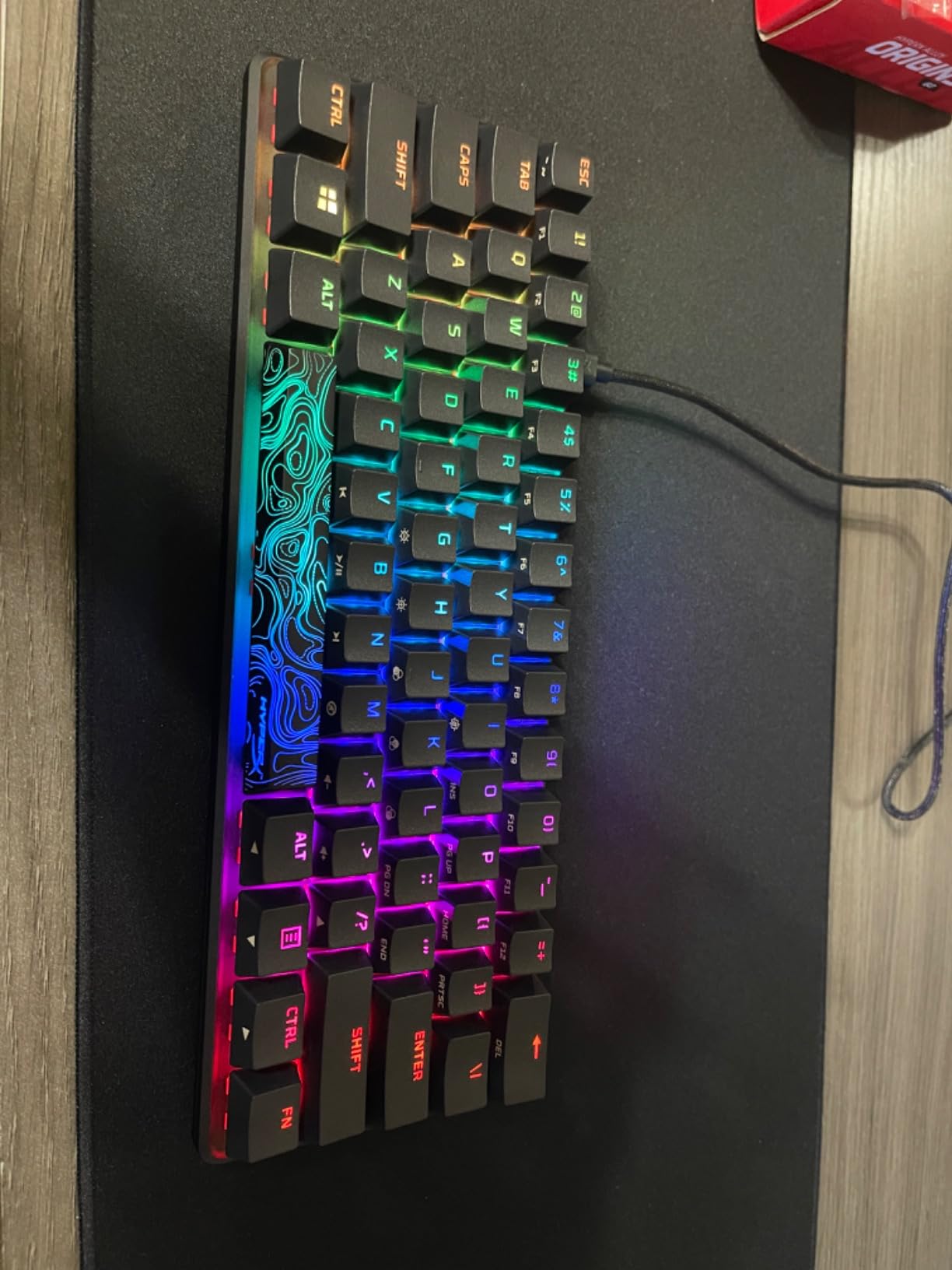 HyperX Alloy Origins 60 - Mechanical Gaming Keyboard - Ultra Compact 60% Form Factor - Tactile Aqua Switch - Double Shot PBT Keycaps - RGB LED Backlit - NGENUITY Software Compatible, Black customer photo 1