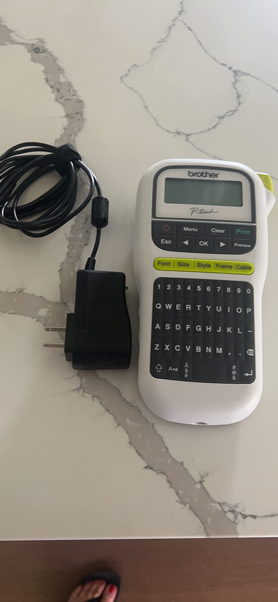 Brother P-Touch, PTH110BP, Easy Portable Label Maker Bundle (4 Label Tapes Included), White, Small customer photo 1