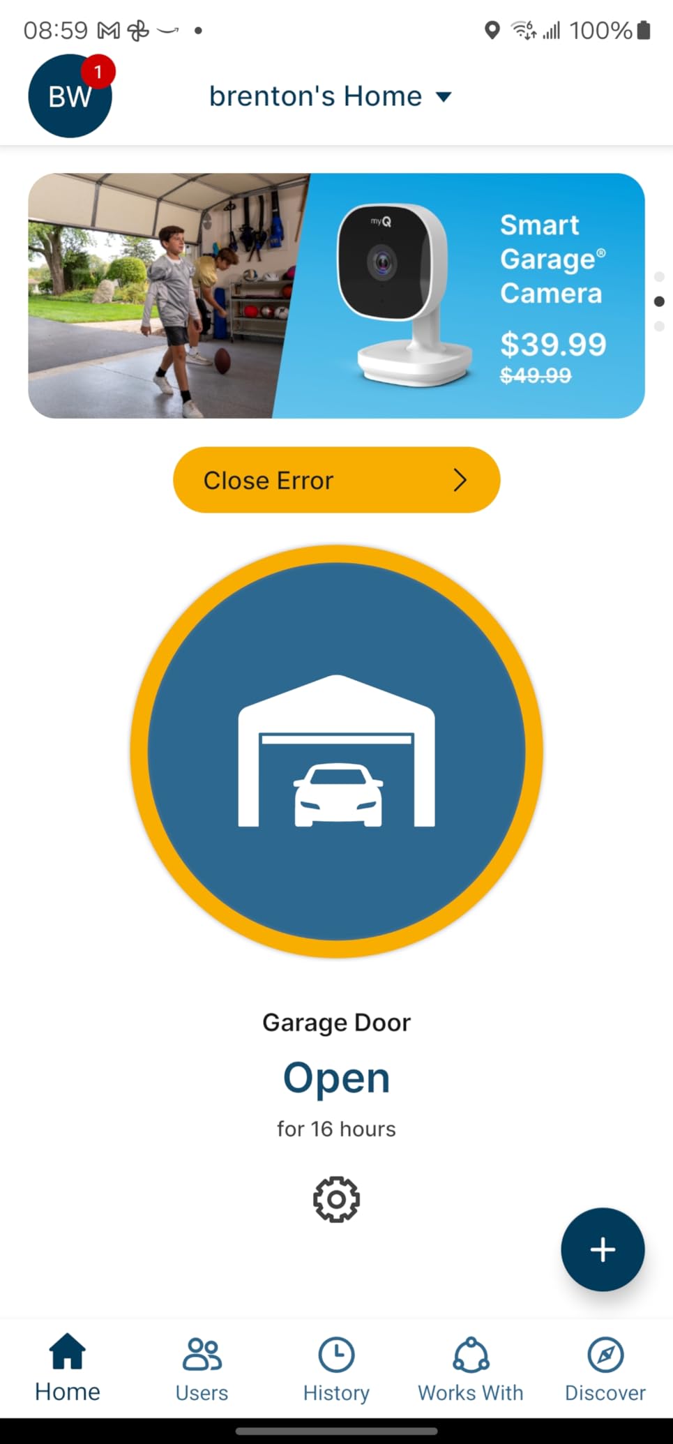 Liftmaster myQ Smart Garage Control - Wireless Garage Hub and Sensor with WiFi & Bluetooth - Smartphone Controlled, 821LMC-S, White customer photo 2
