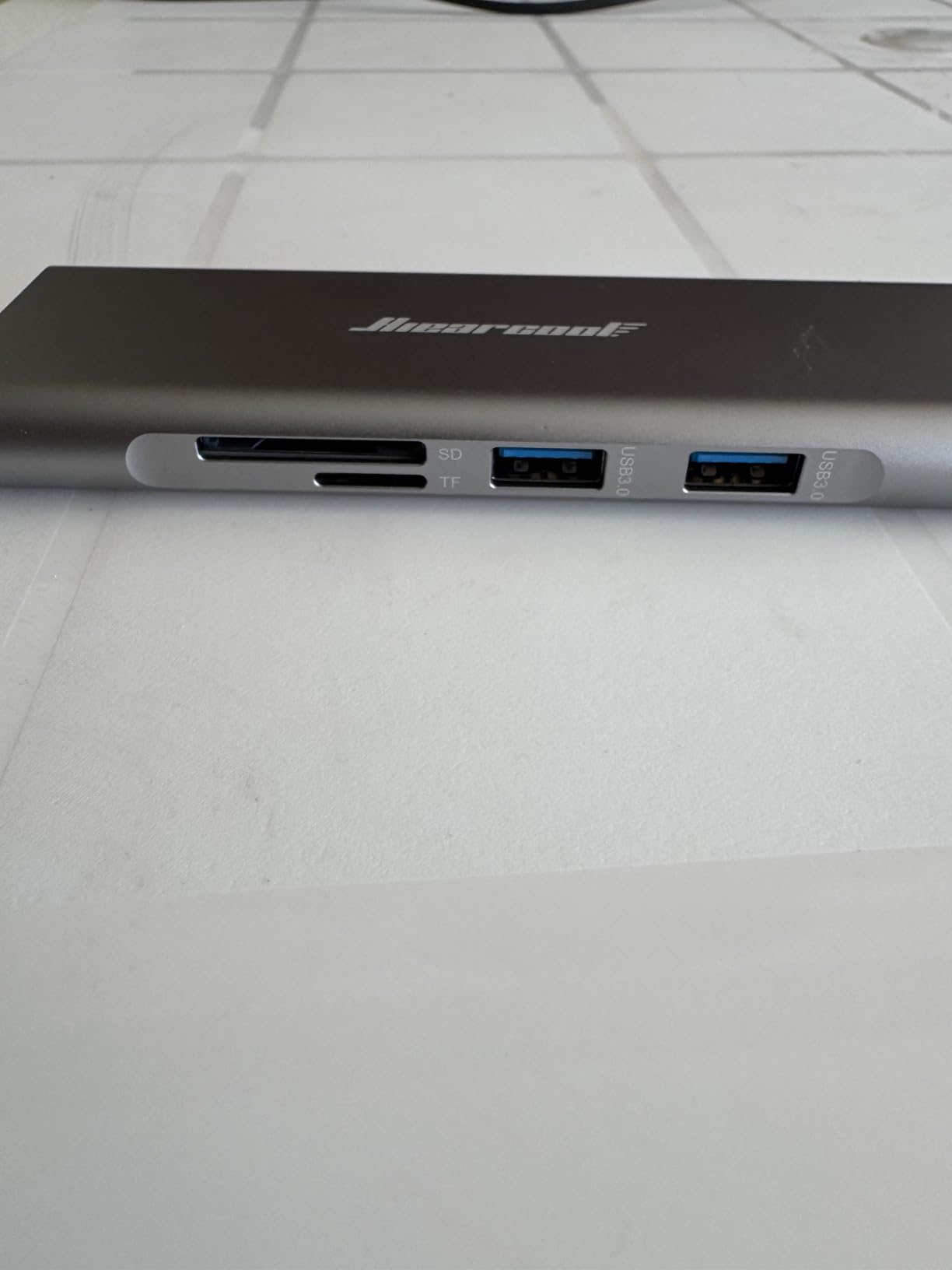 Hiearcool USB C Hub, USB C Dock, 4K@60Hz HDMI, 1Gbps Ethernet, Space Gray customer photo 1