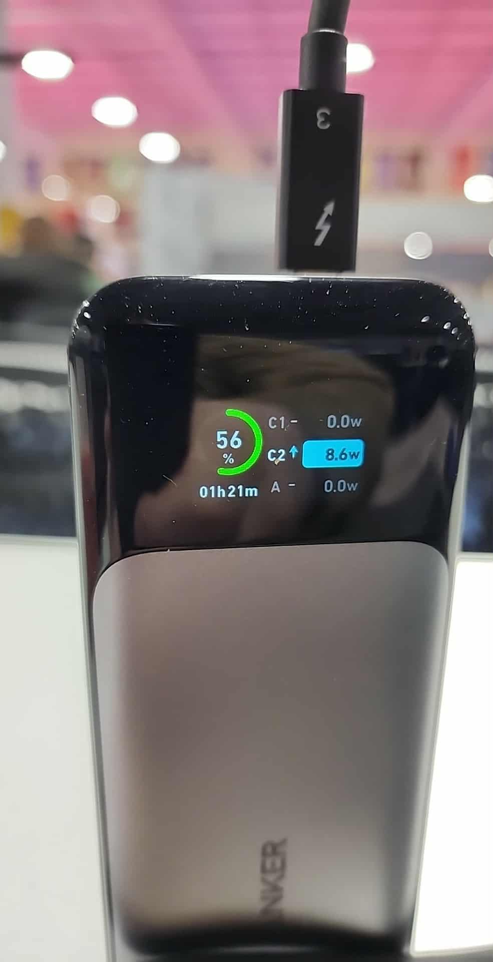 Anker 737 Power Bank, 140W 24,000mAh 3-Port Laptop Charger, Smart Display | Fast Multi-Device Charging, for iPhone 16 / 15 / 14 Series, Vision Pro, Samsung, MacBook, and More customer photo 1
