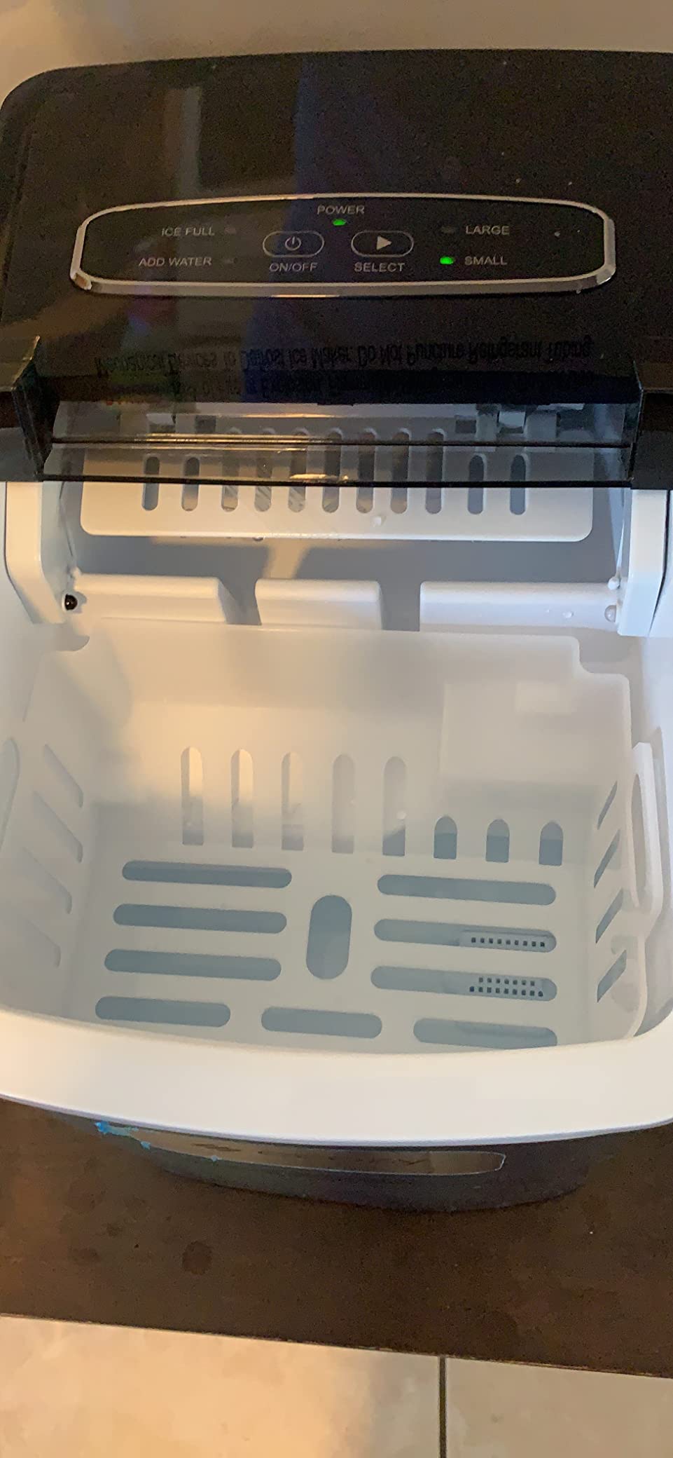 ecozy Portable Ice Maker Countertop, 9 Cubes Ready in 6 Mins, 26.5 lbs in 24 Hours, Self-Cleaning Ice Maker Machine with Ice Bags/Ice Scoop/Ice Basket for Home Kitchen Office Bar Party, Silver customer photo 2