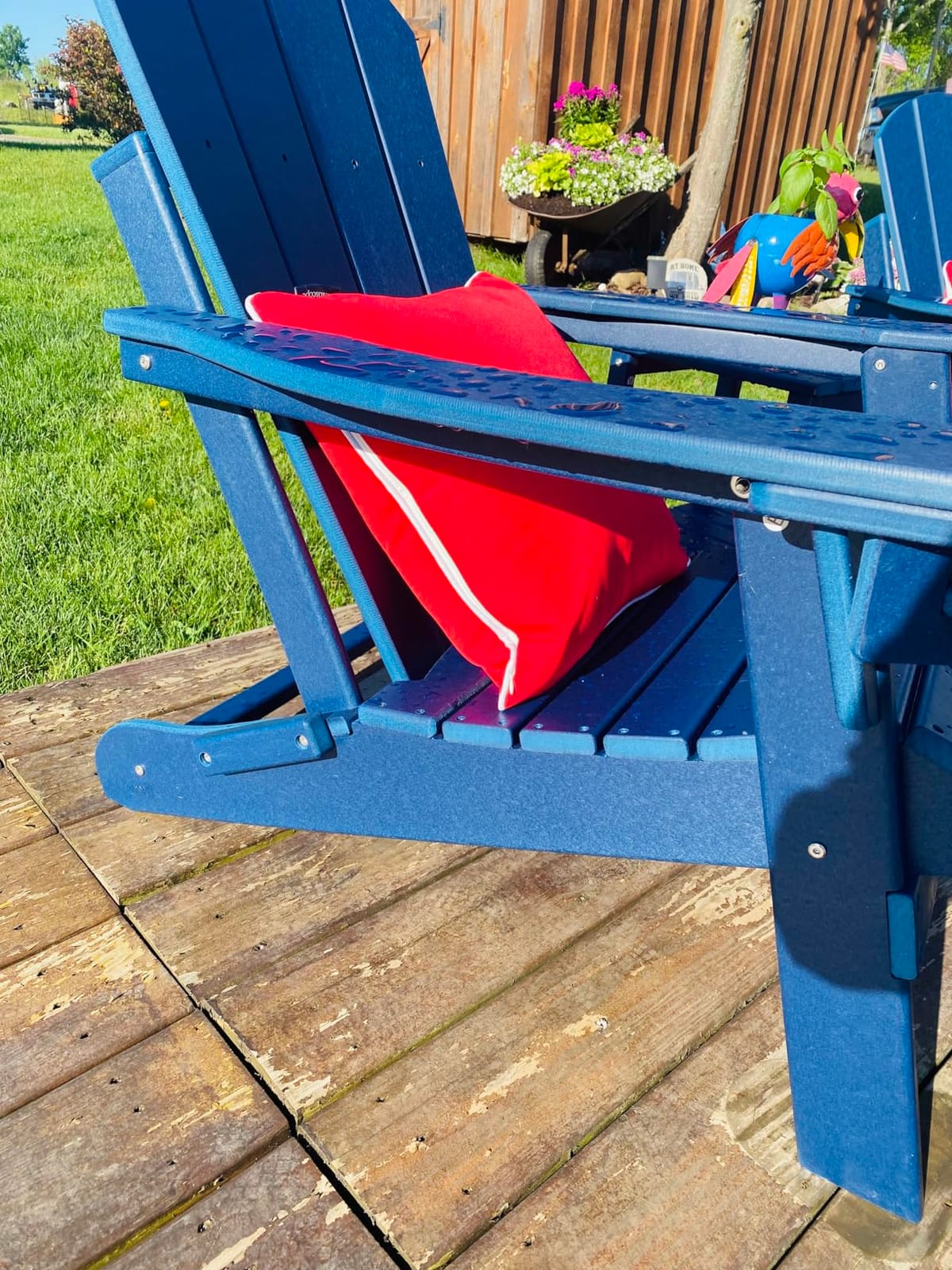 GREENVINES Folding-Adirondack-Chairs Set of 4, HDPE All Weather, Black customer photo 1
