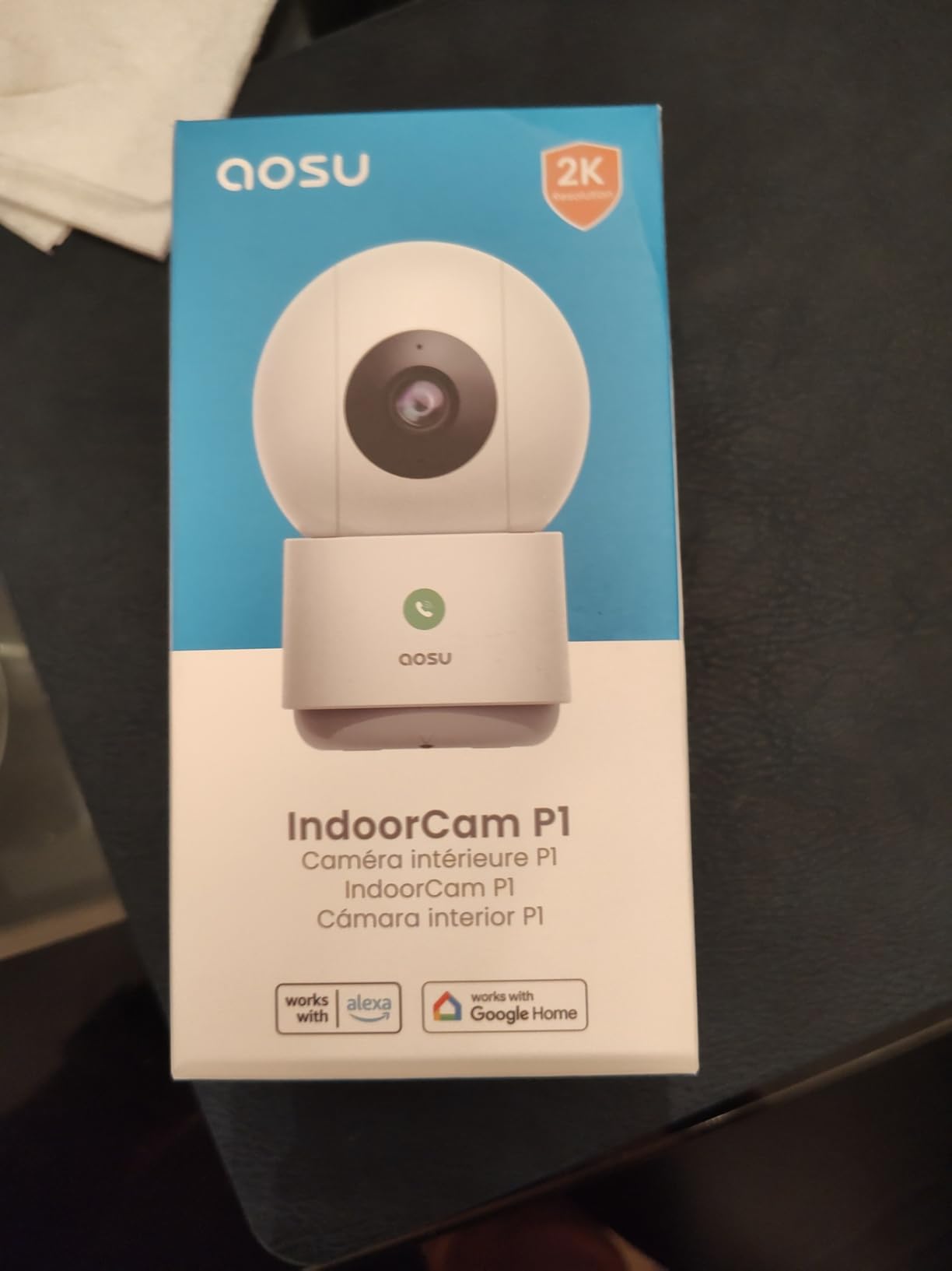 aosu 2K Indoor Camera, Baby Monitor for Home Security, 360° Home View, One-Touch Calls customer photo 2