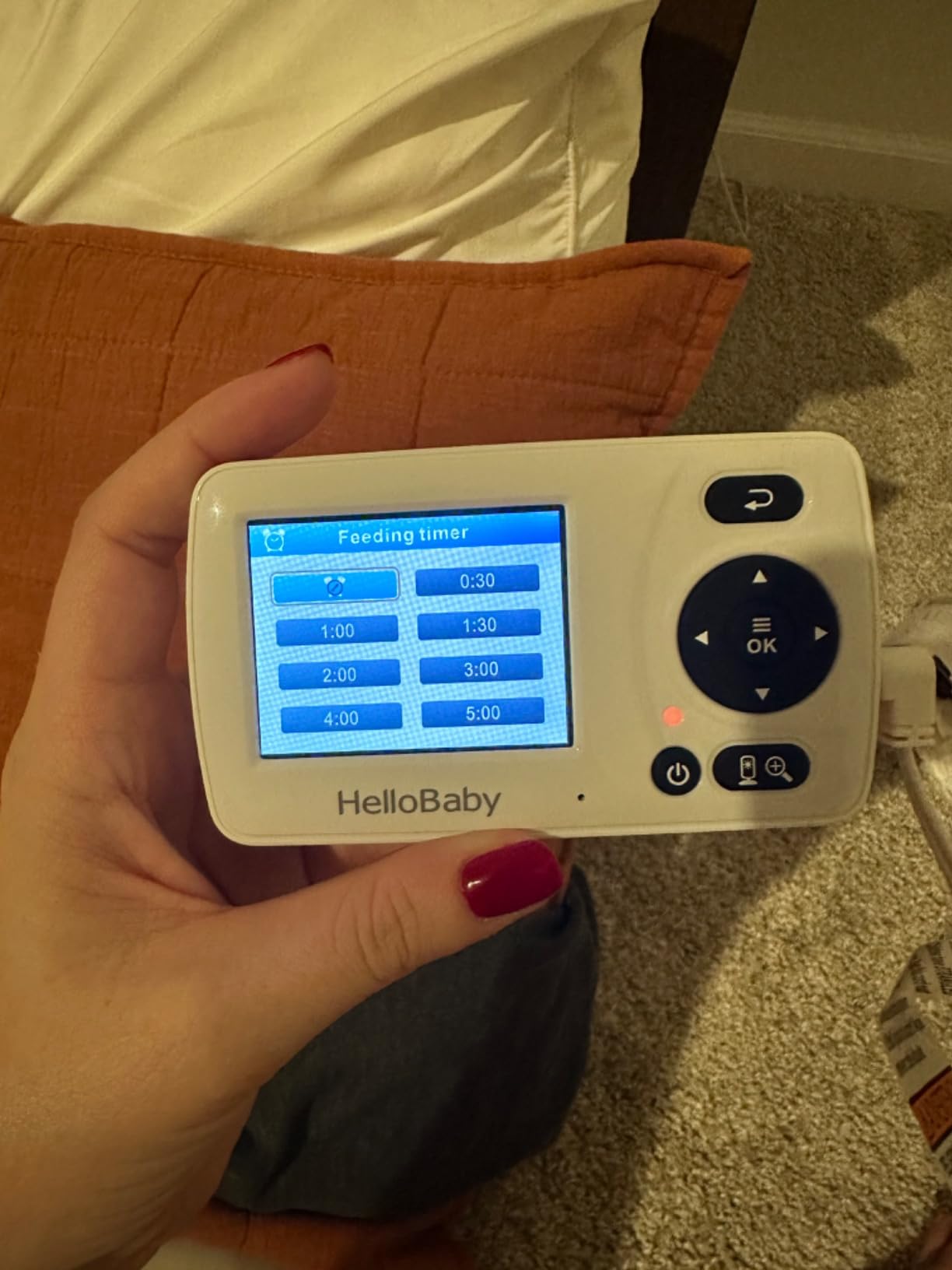 HelloBaby HB30 Video Baby Monitor with Digital Camera and Audio, No WiFi No App Safety Baby Monitor, 8 Languages, Auto Night Vision, 1000ft Transmission Range, 2.4 inch Portable Screen customer photo 2