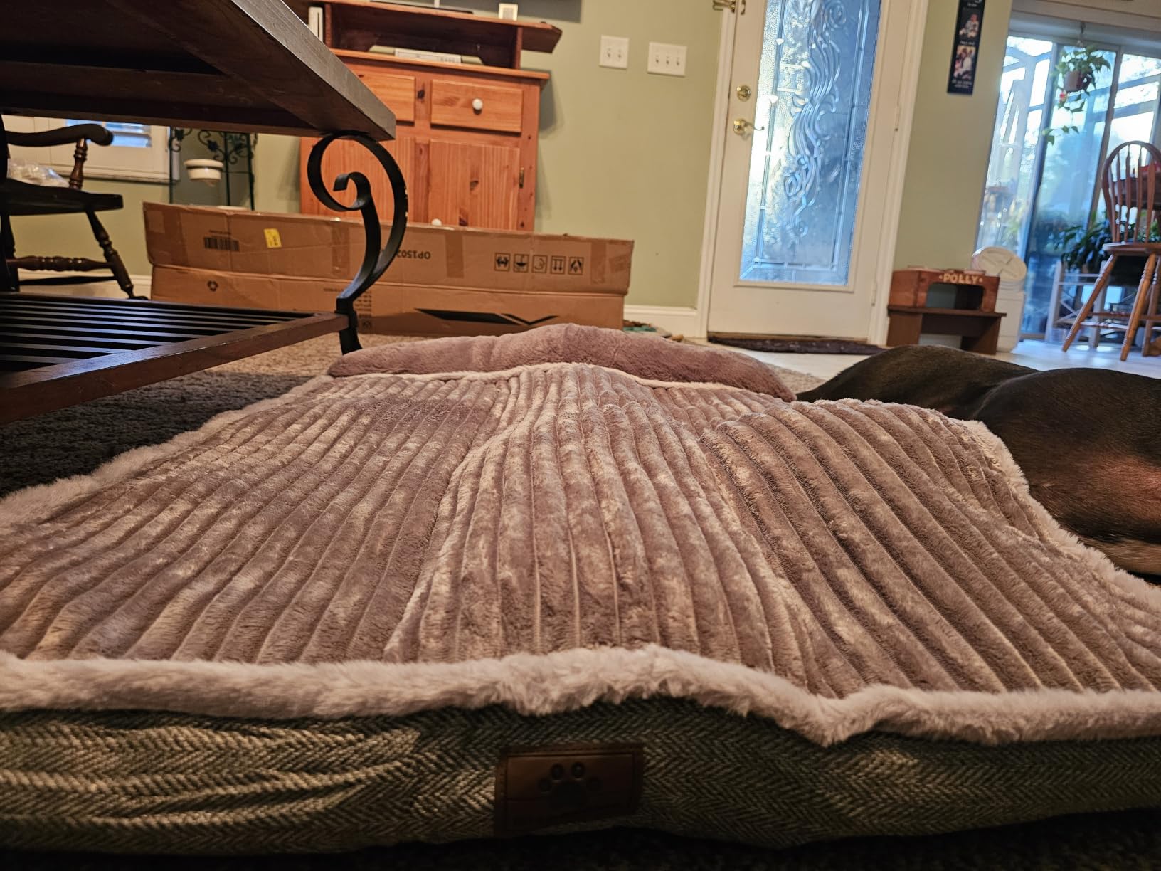 WINDRACING Large Dog Bed with Pillow for Crate Kennel, Sofa Dog Bed, Super Soft pet Bed for Medium, Jumbo, Furniture customer photo 2