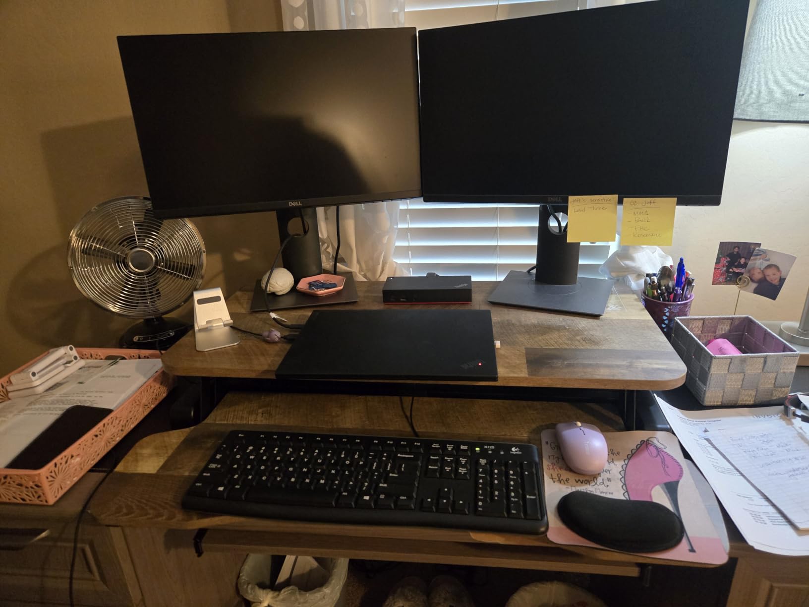 VIVO Black 36 in Standing Desk Converter, DESK-V036KB | Height Adjustable, Stand Up Desk Riser, Wide Keyboard Tray, Dual Monitor and Laptop Workstation, Black Frame, K Series customer photo 2
