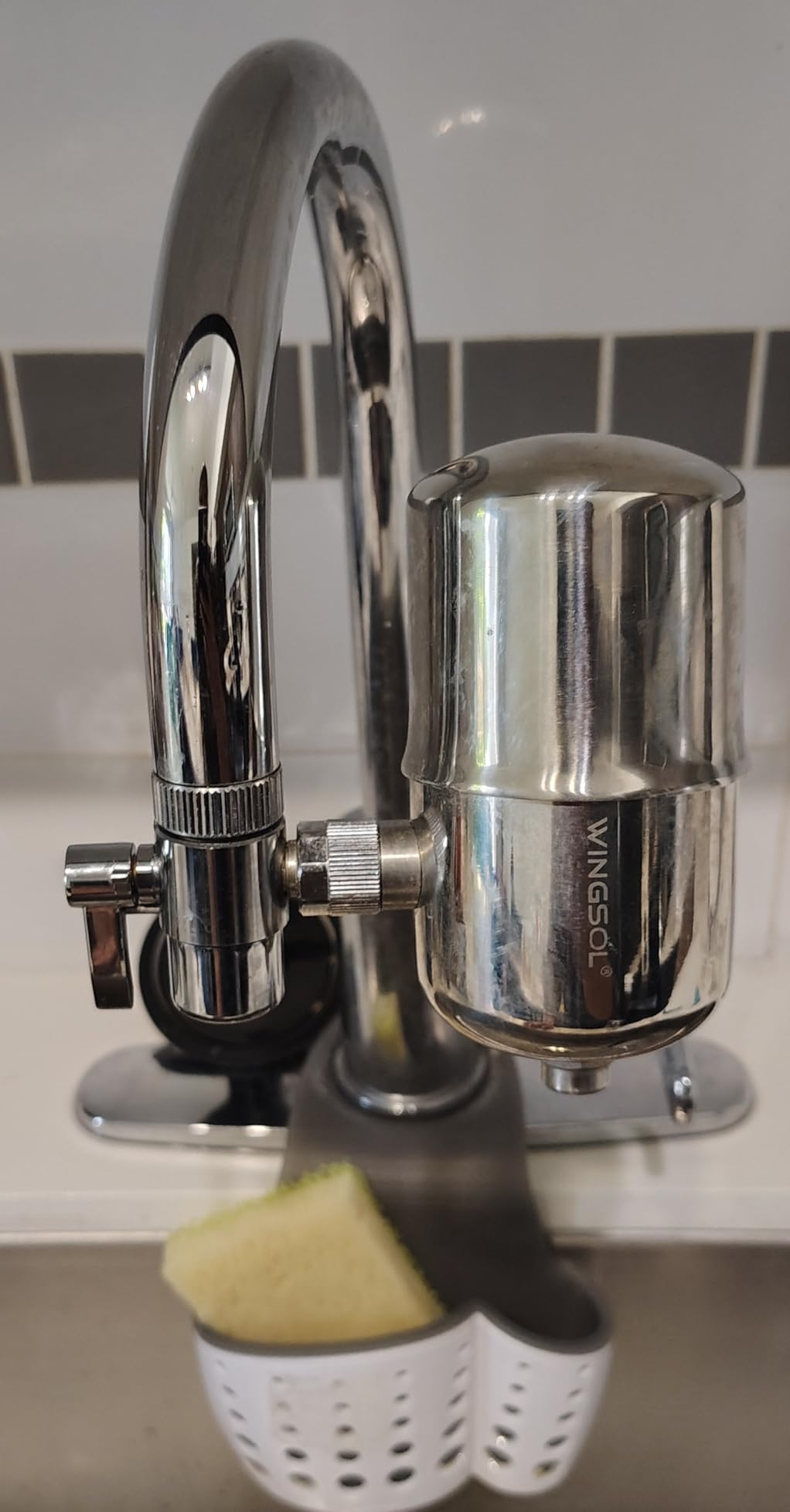WINGSOL Stainless Steel Water Filter for Sink Faucet, NSF/ANSI 42&53, 360° Rotating Tap Purifier Reduces PFAS, Lead, Chlorine & Microplastics, 350 Gallons Long-Lasting for Kitchen & Bathroom customer photo 2