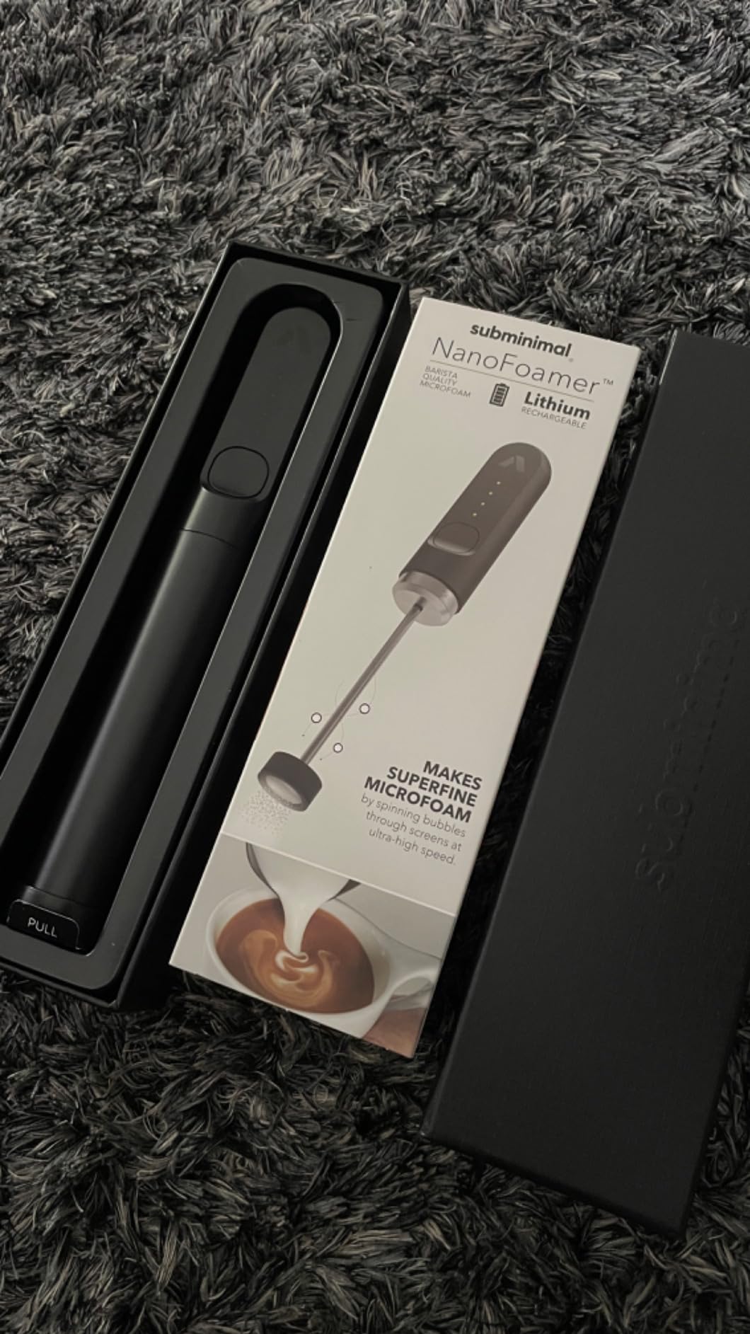 Subminimal NanoFoamer Milk Foamer - Rechargeable Handheld Foamer - Black customer photo 1